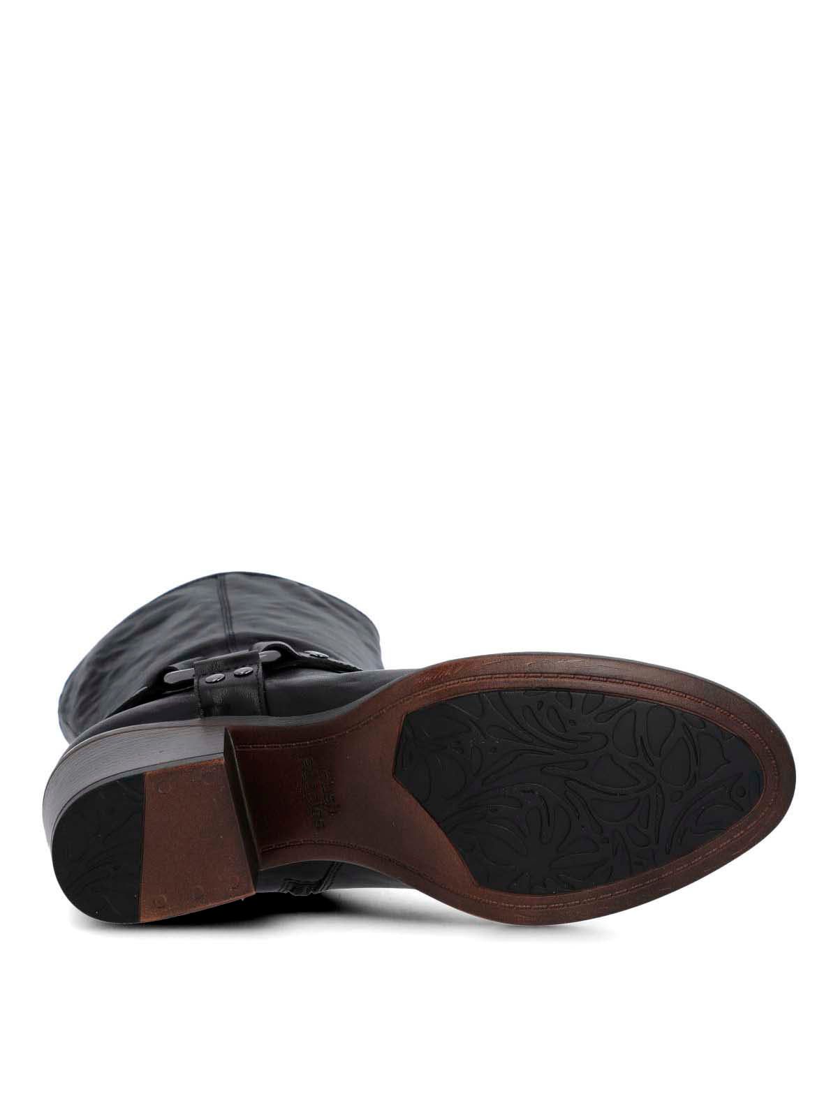 Bota Cuero Mujer Mayda Negra