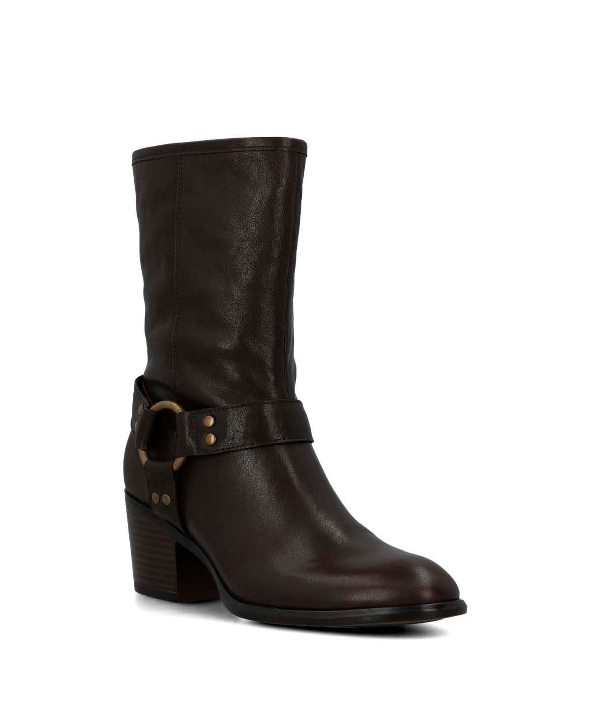 Bota Cuero Mujer Mayda Café