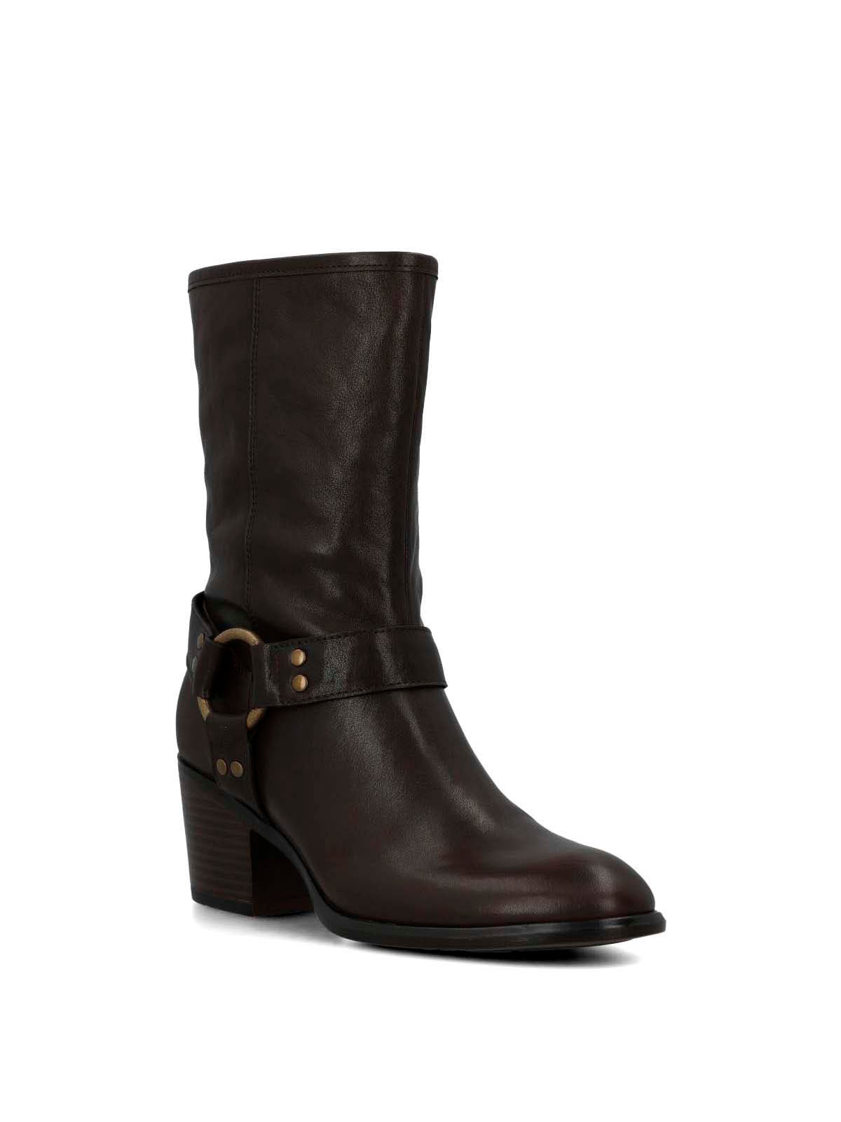 Bota Cuero Mujer Mayda Café