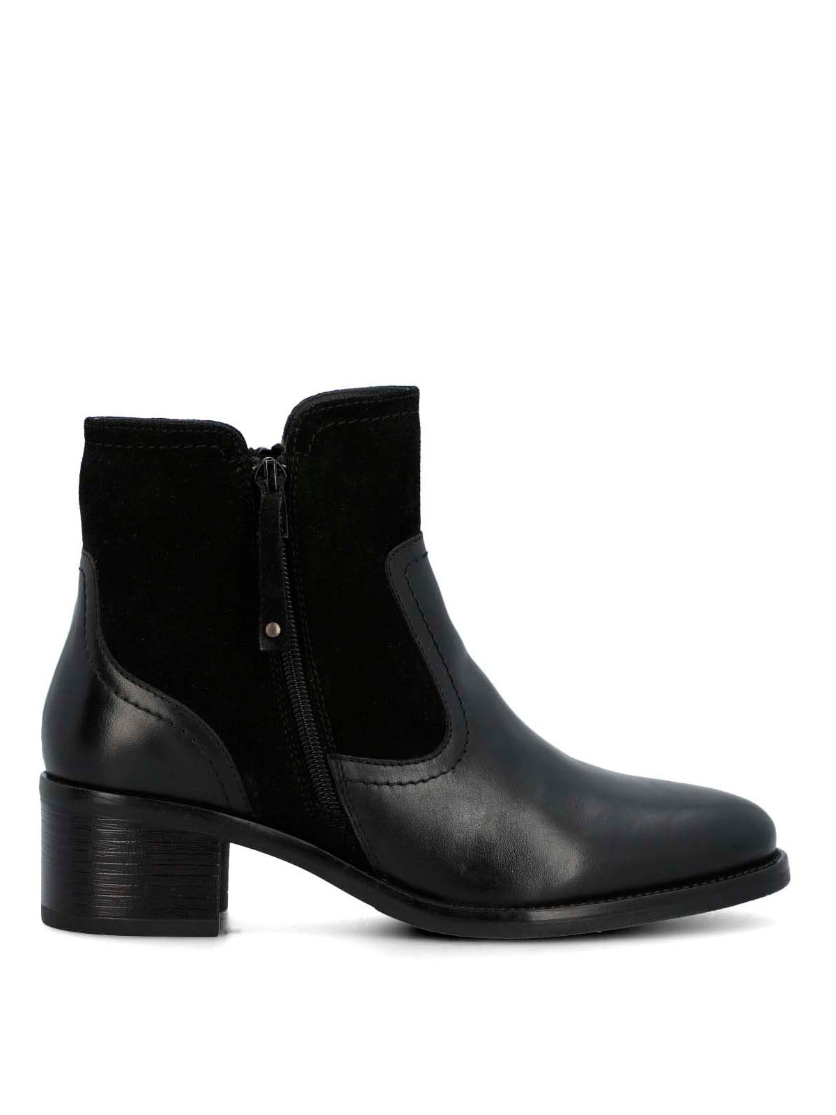 Botin Cuero Mujer Viller Negro