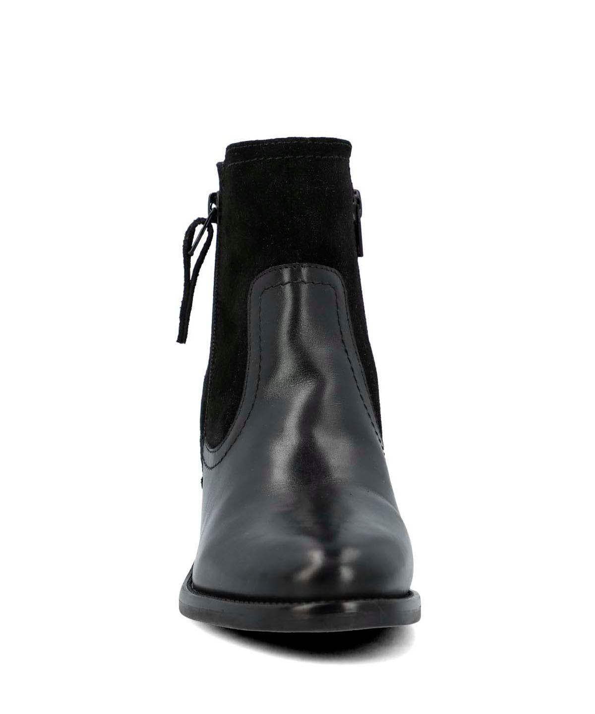 Botin Cuero Mujer Viller Negro