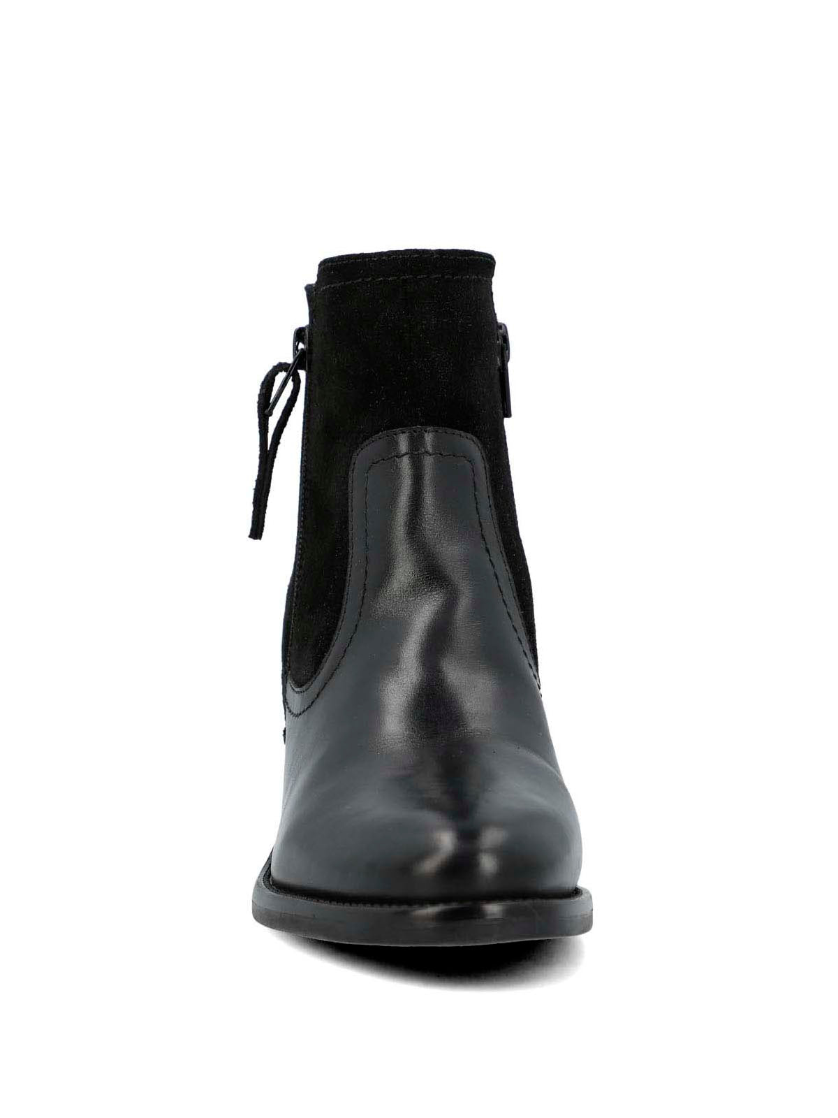 Botin Cuero Mujer Viller Negro