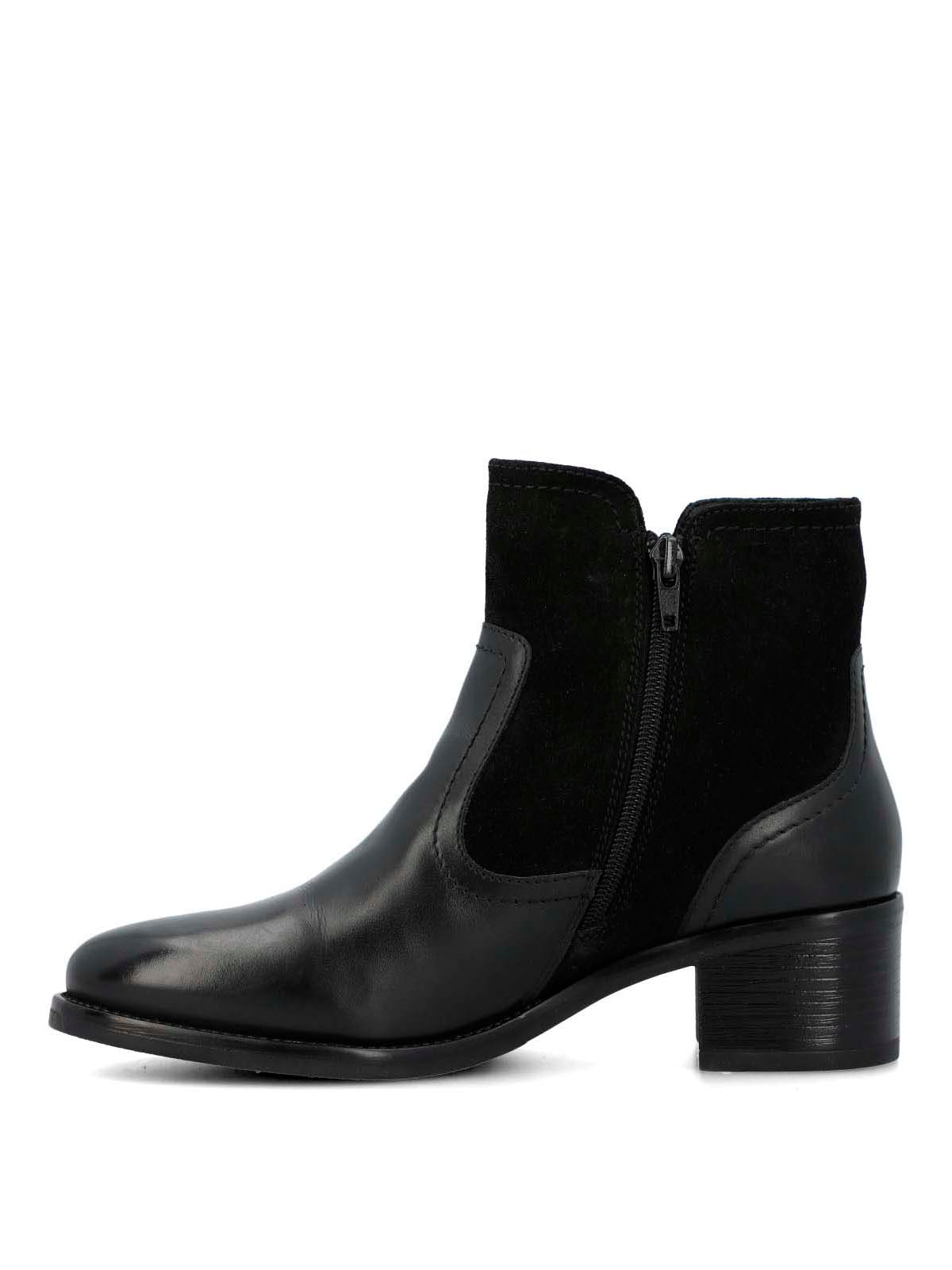 Botin Cuero Mujer Viller Negro