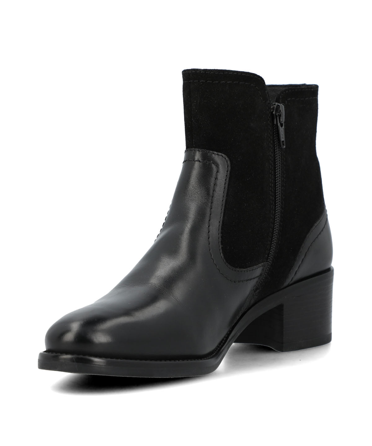 Botin Cuero Mujer Viller Negro
