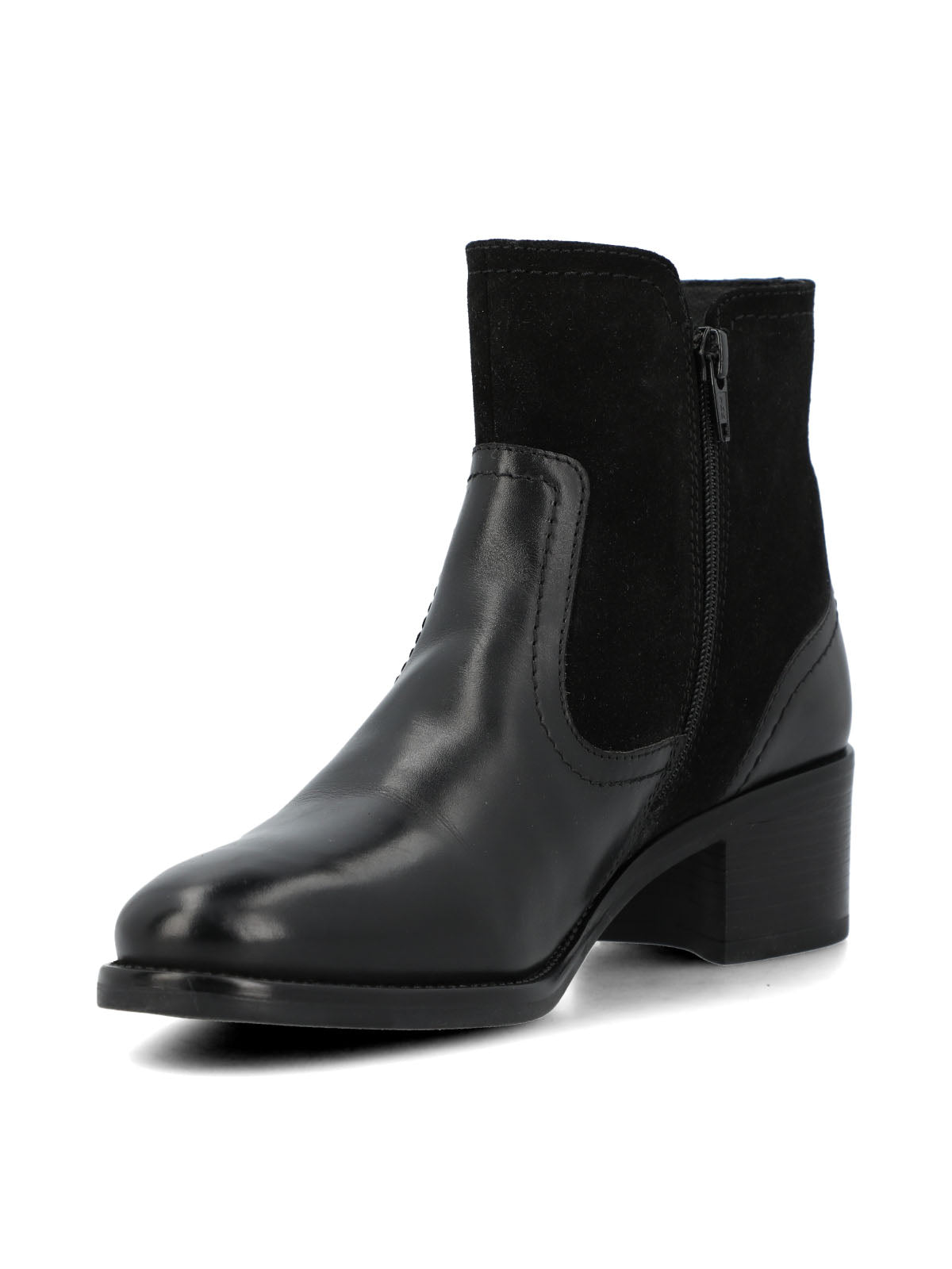 Botin Cuero Mujer Viller Negro