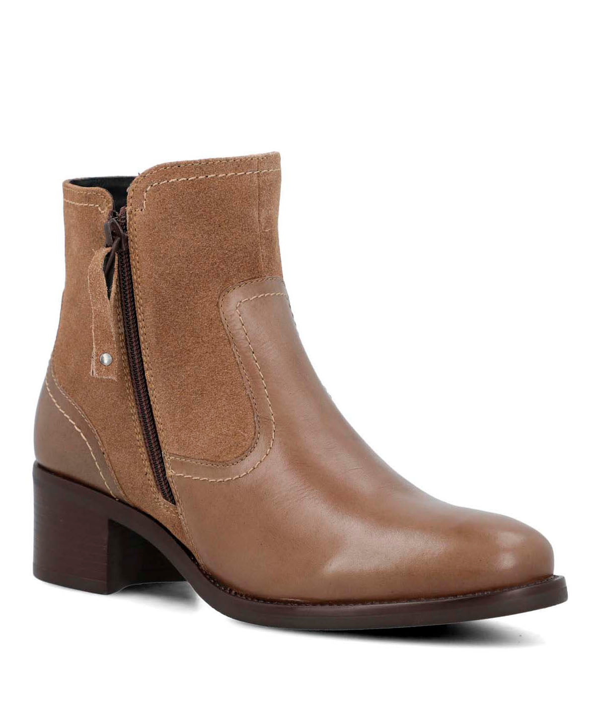 Botin Cuero Mujer Viller Café
