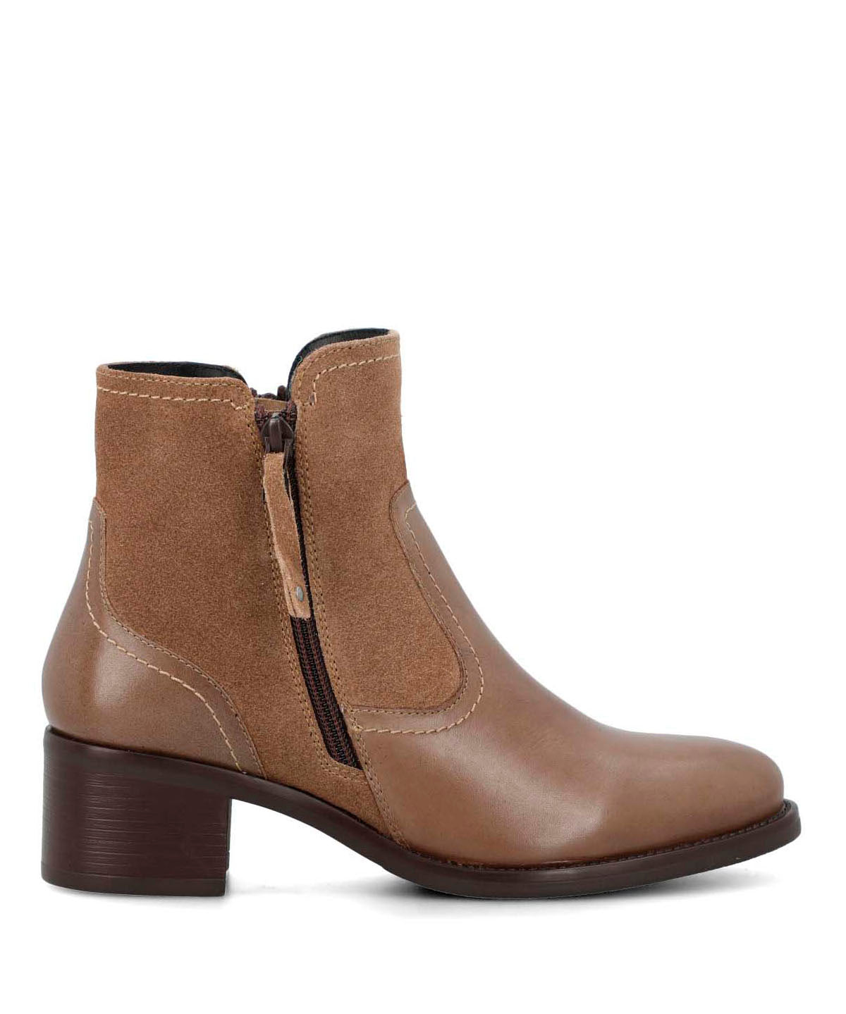 Botin Cuero Mujer Viller Café