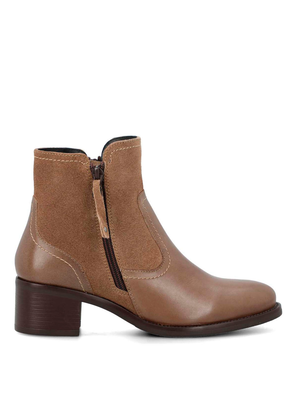 Botin Cuero Mujer Viller Café