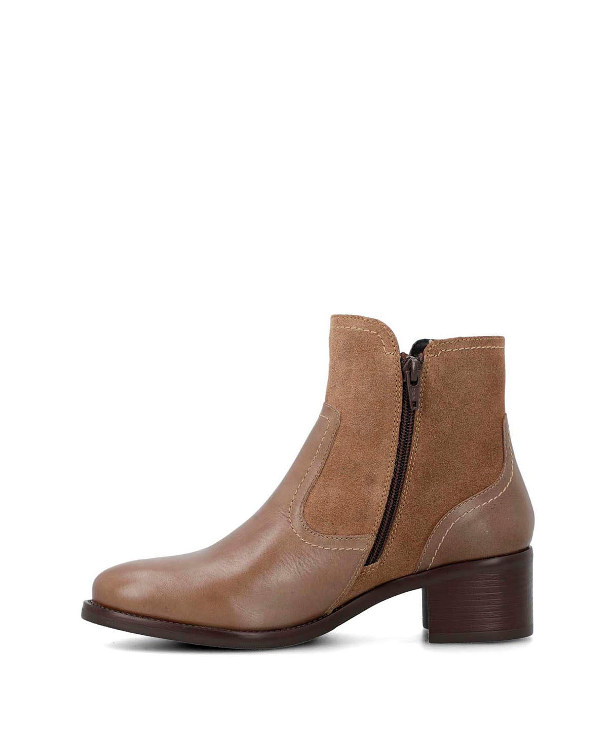 Botin Cuero Mujer Viller Café