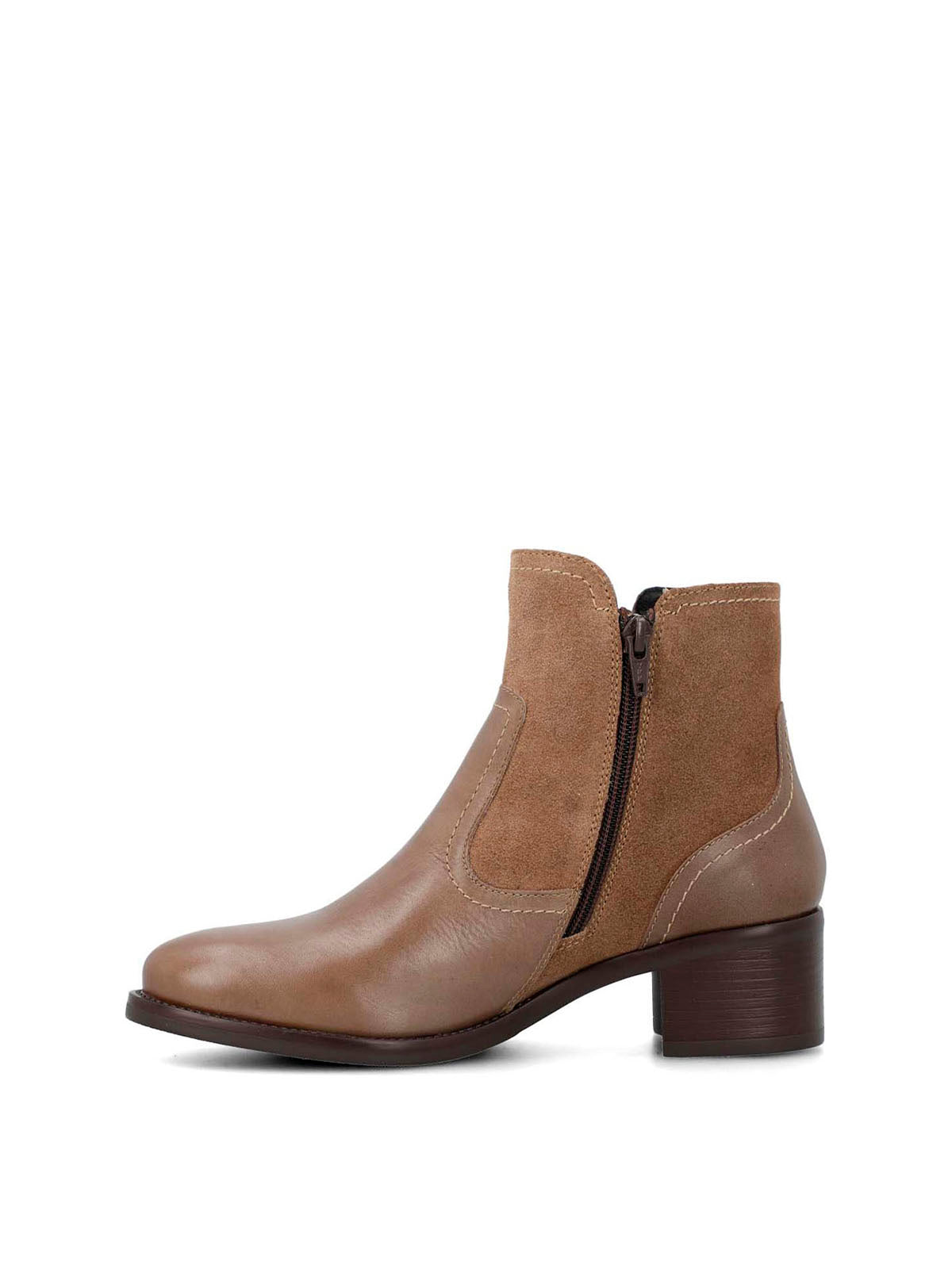 Botin Cuero Mujer Viller Café