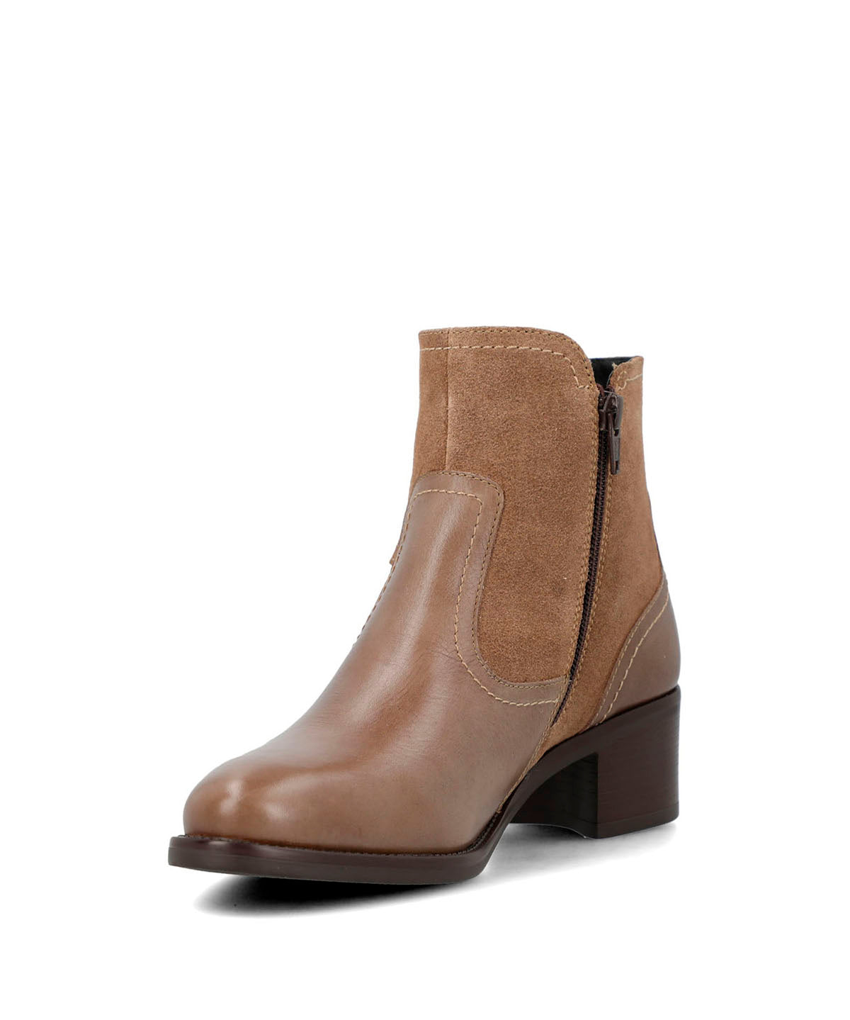 Botin Cuero Mujer Viller Café