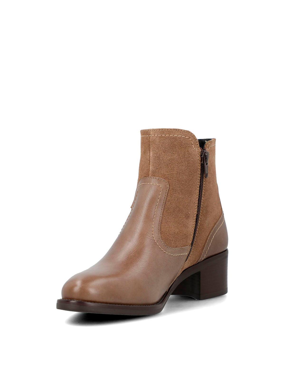 Botin Cuero Mujer Viller Café