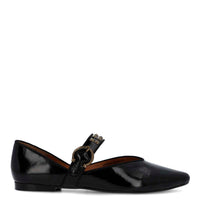 Ballerina Cuero Mujer Alozia Negra