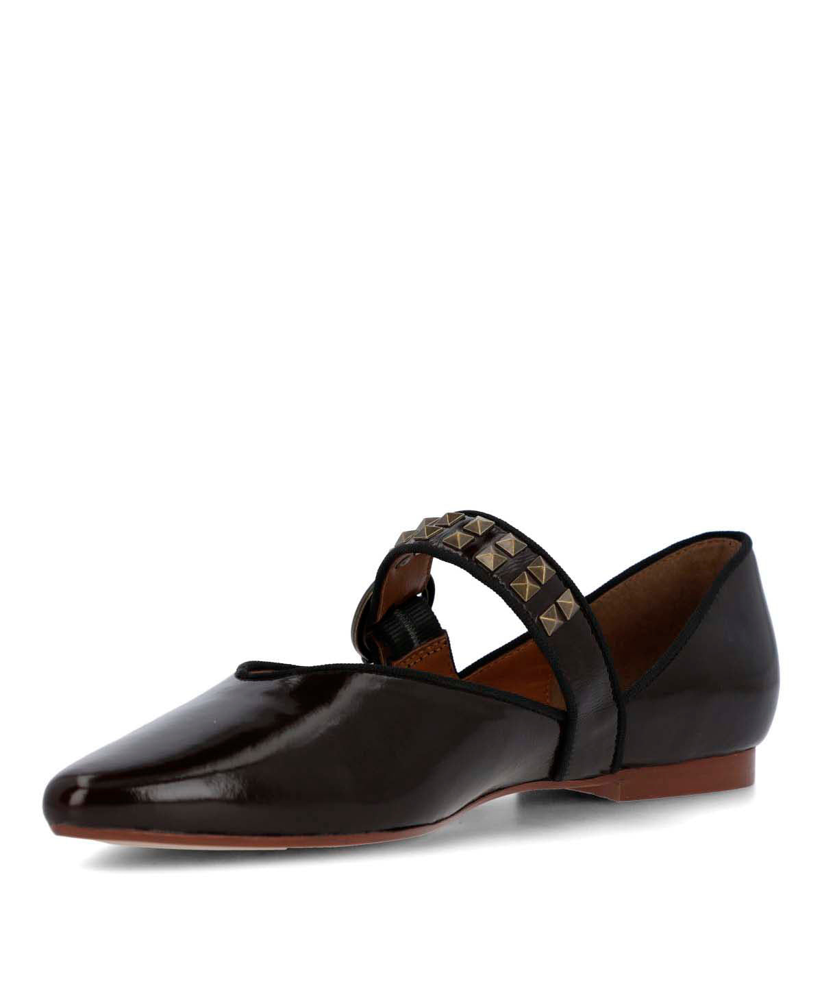 Ballerina Cuero Mujer Alozia Café