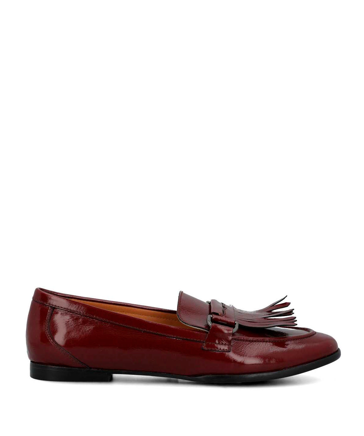 Mocasin Cuero Mujer Taling Burdeo