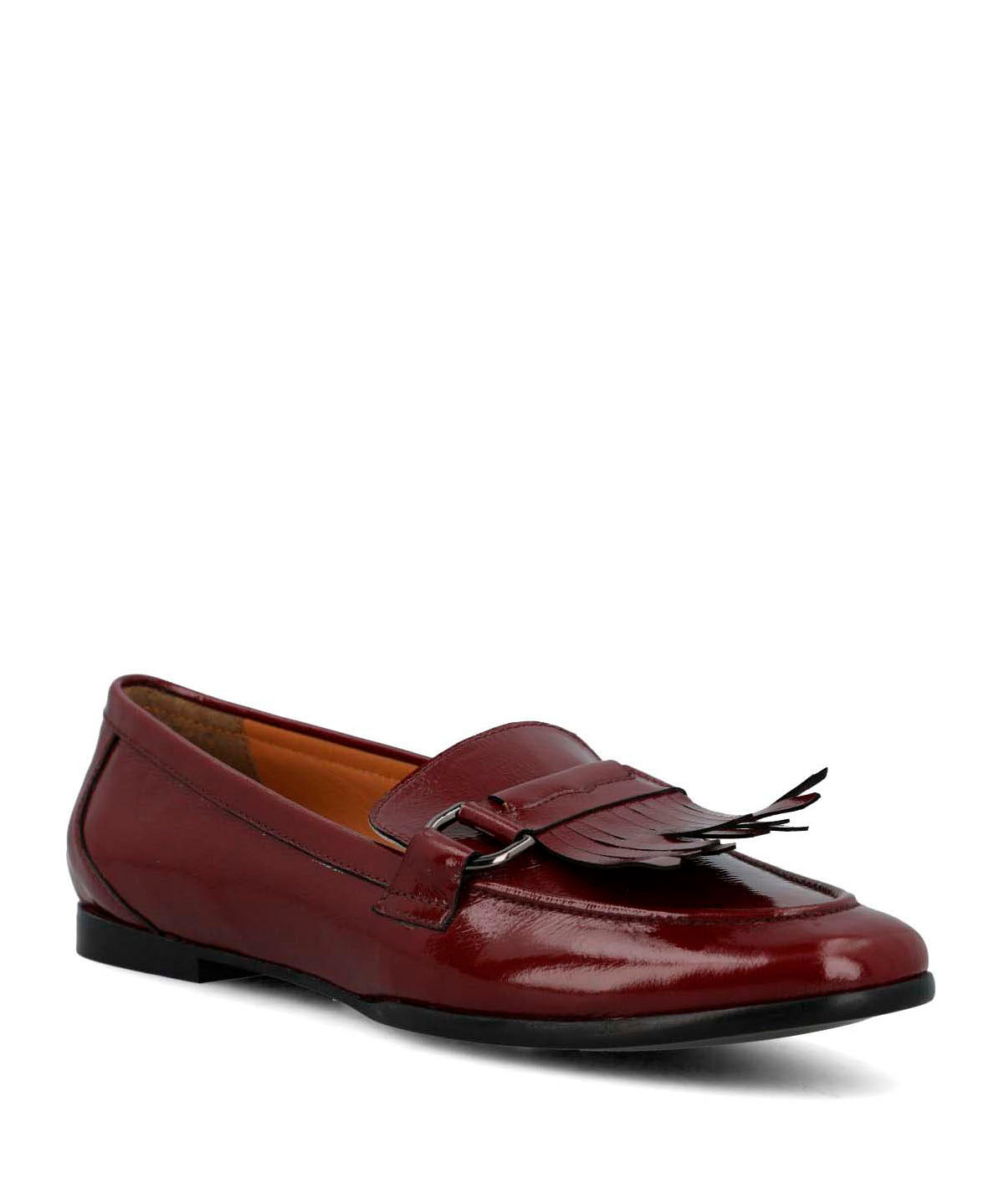 Mocasin Cuero Mujer Taling Burdeo
