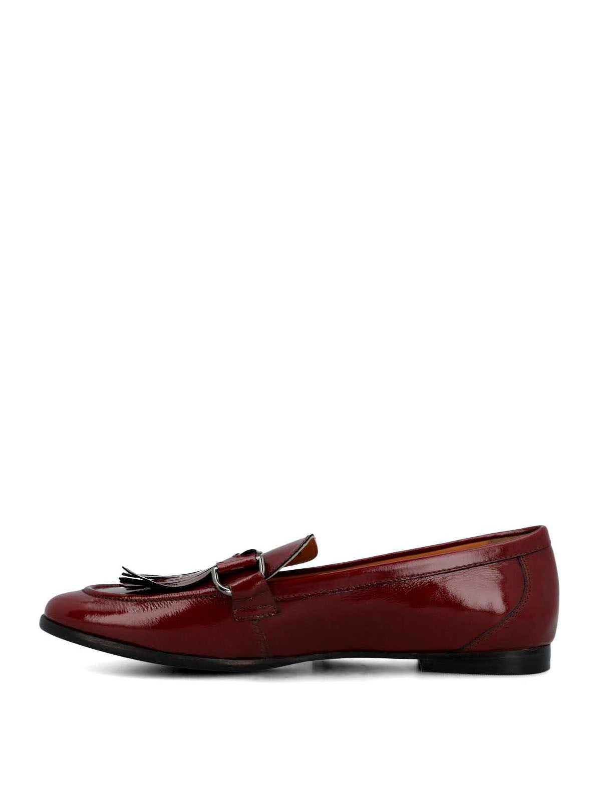 Mocasin Cuero Mujer Taling Burdeo