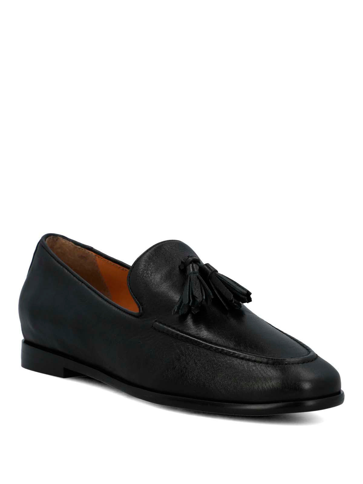 Mocasin Cuero Mujer Swart Negro