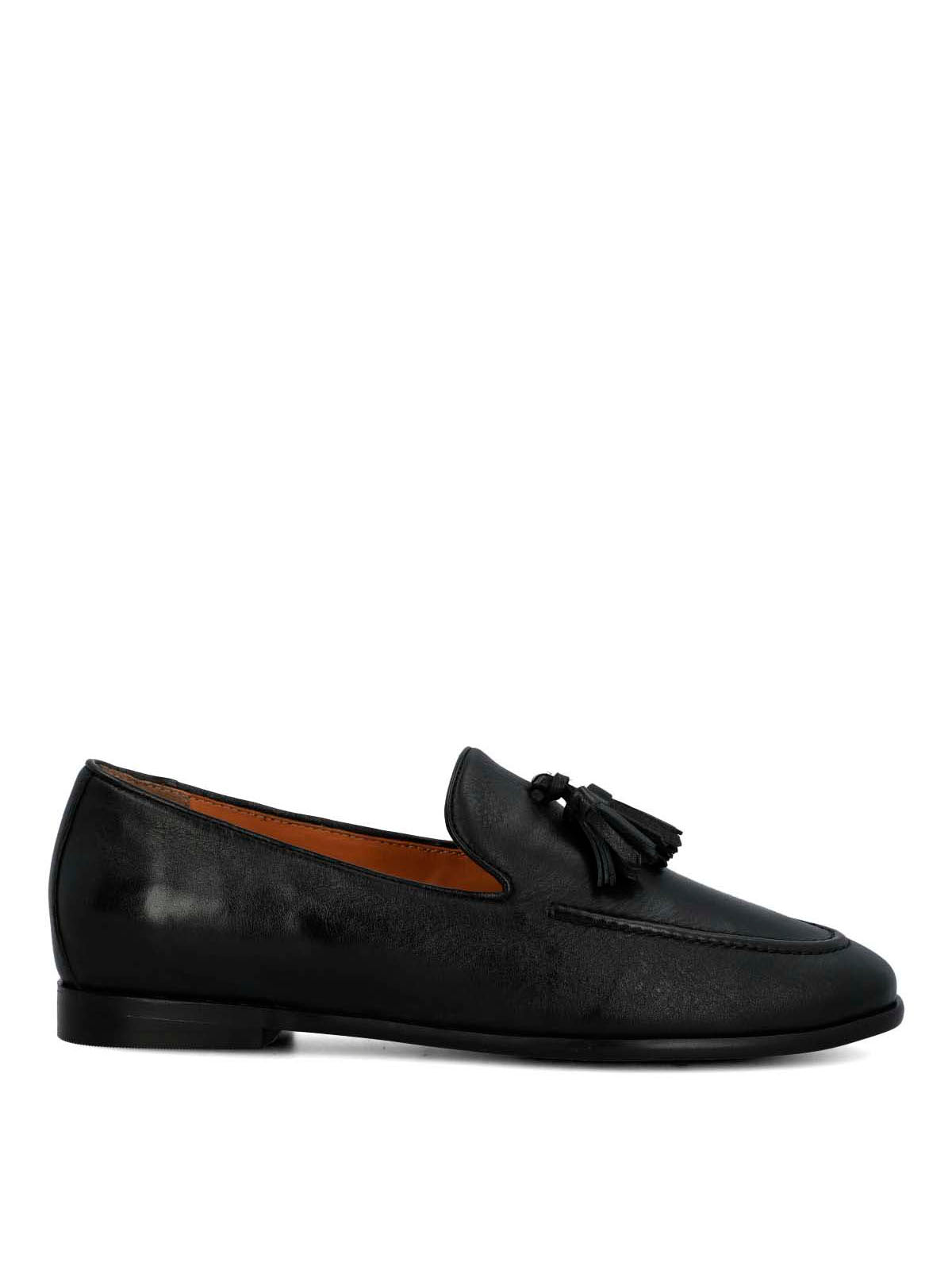 Mocasin Cuero Mujer Swart Negro
