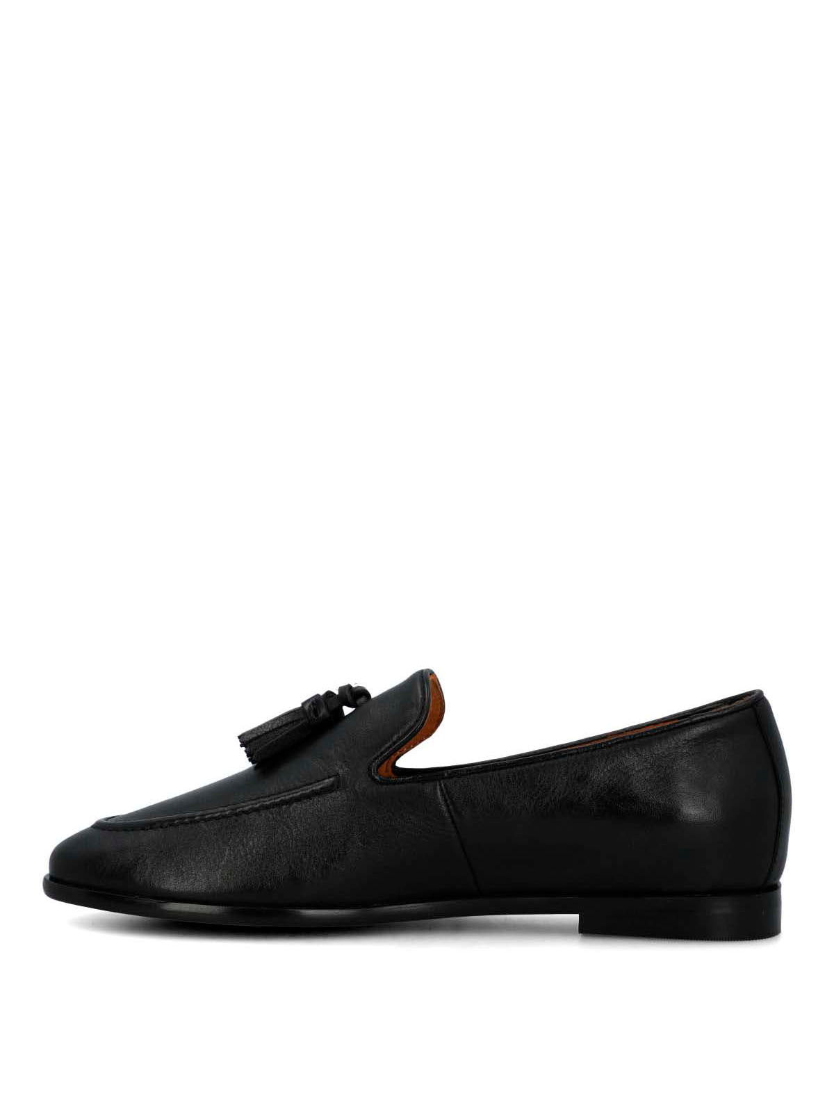 Mocasin Cuero Mujer Swart Negro