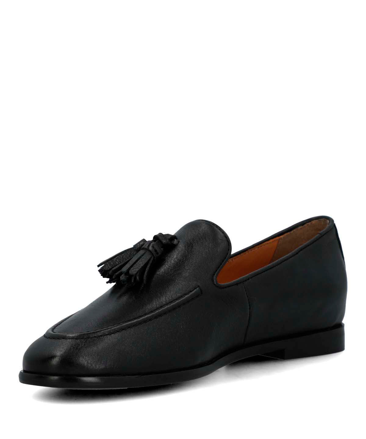 Mocasin Cuero Mujer Swart Negro