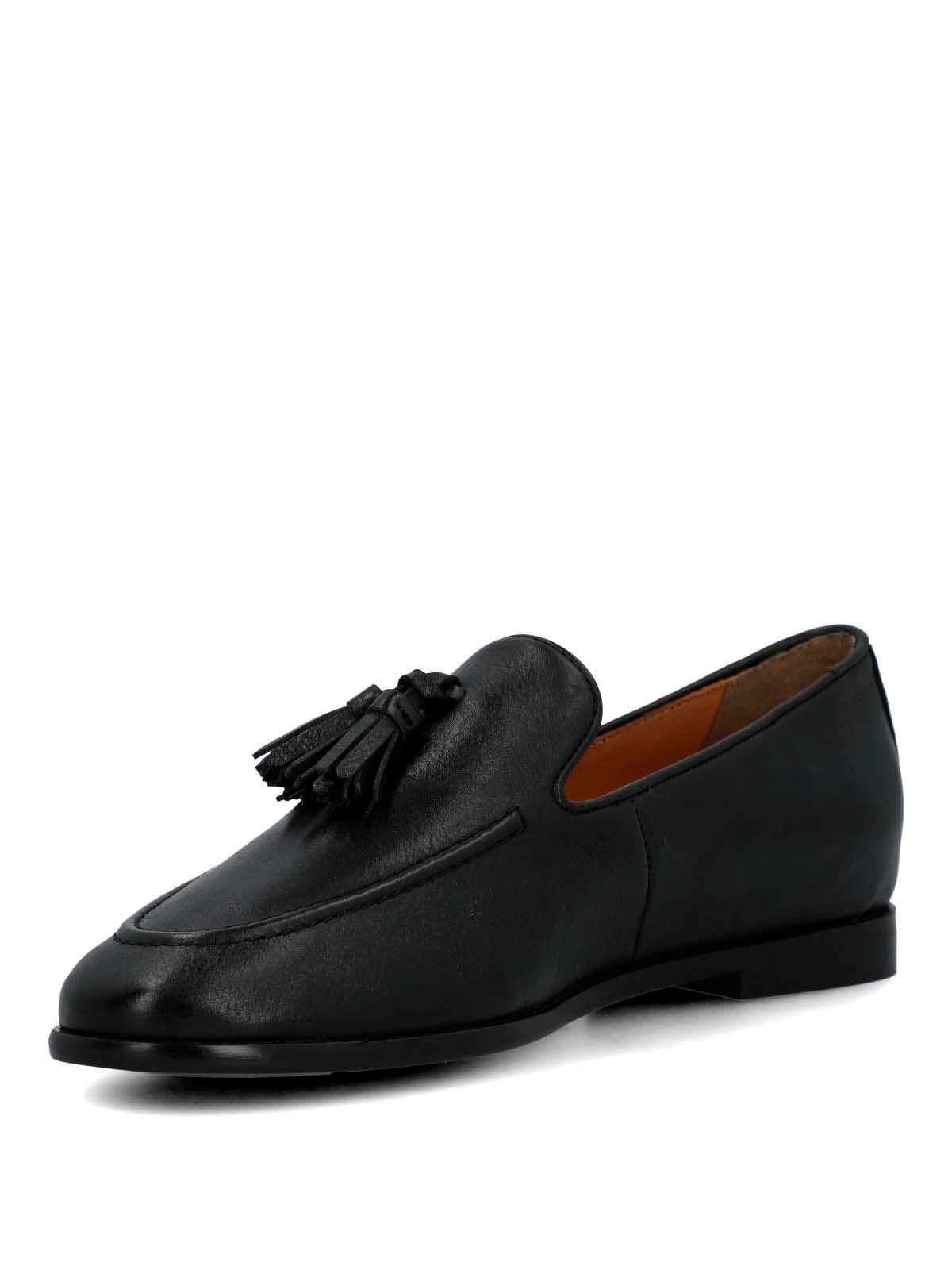 Mocasin Cuero Mujer Swart Negro