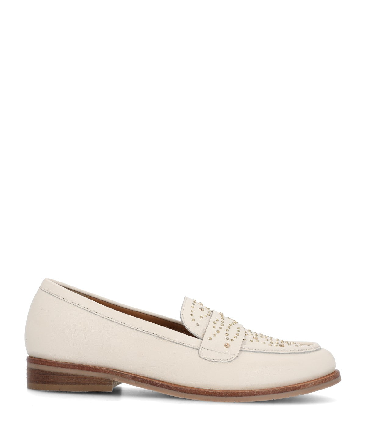 Mocasin Mujer Axel Cuero Blanco