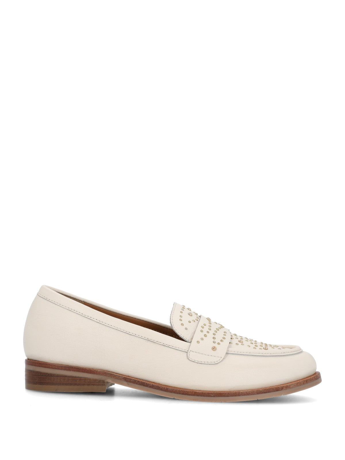 Mocasin Mujer Axel Cuero Blanco