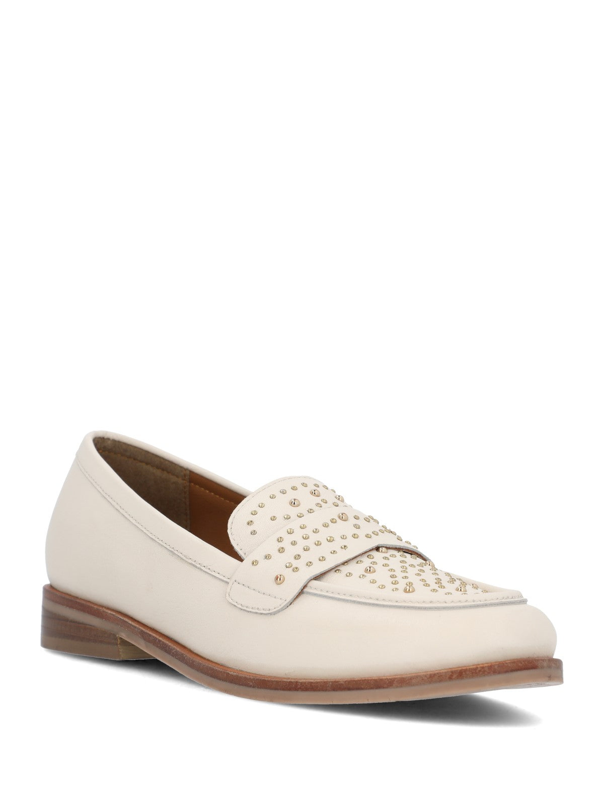 Mocasin Mujer Axel Cuero Blanco
