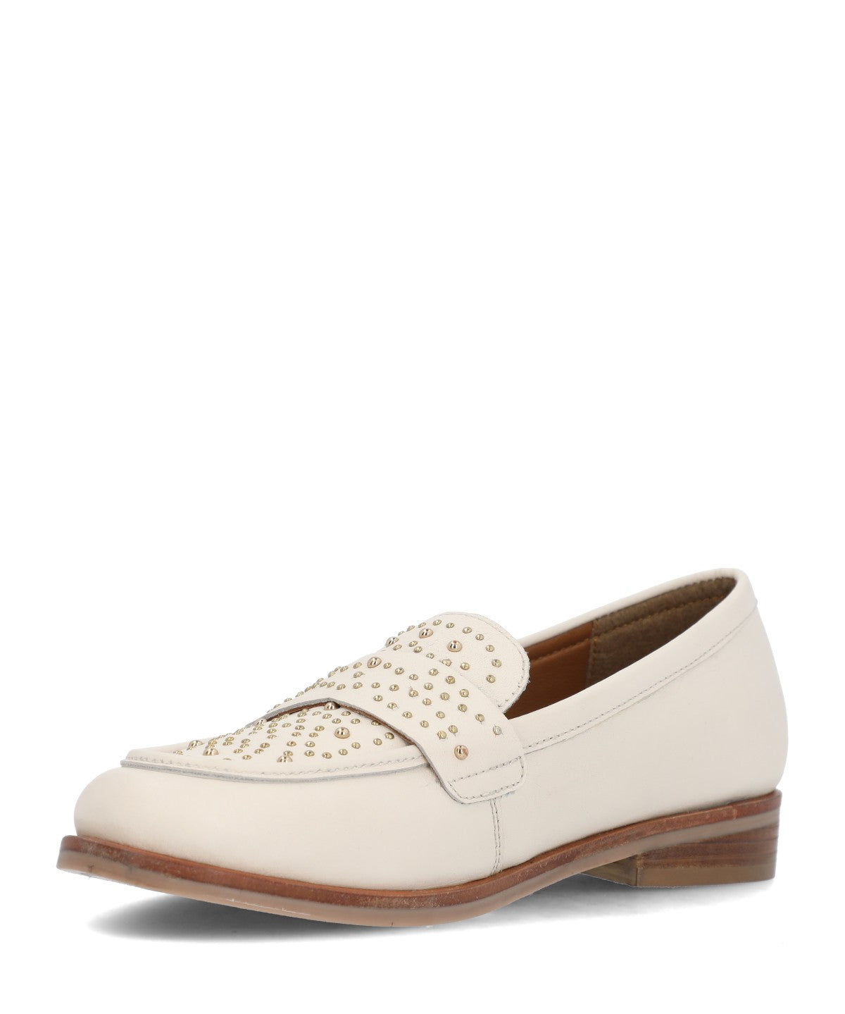 Mocasin Mujer Axel Cuero Blanco