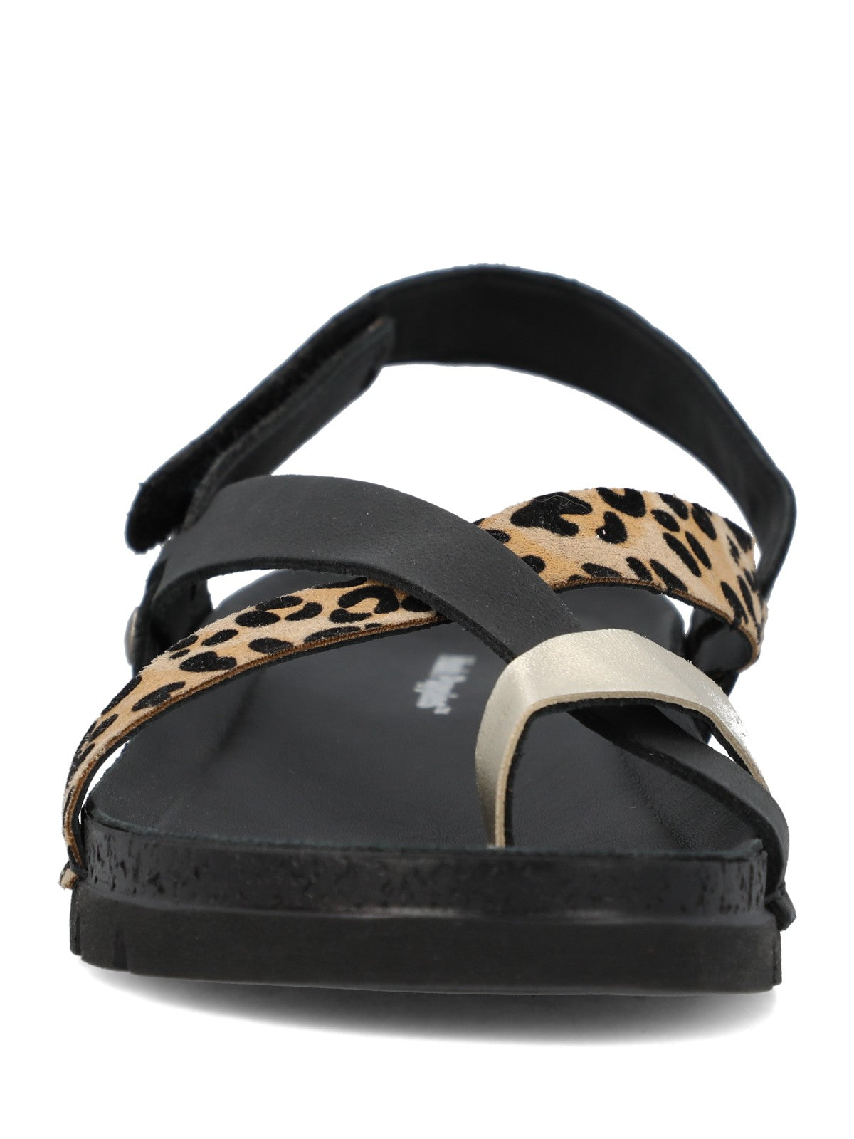 Sandalia Mujer Foria Cuero Negro