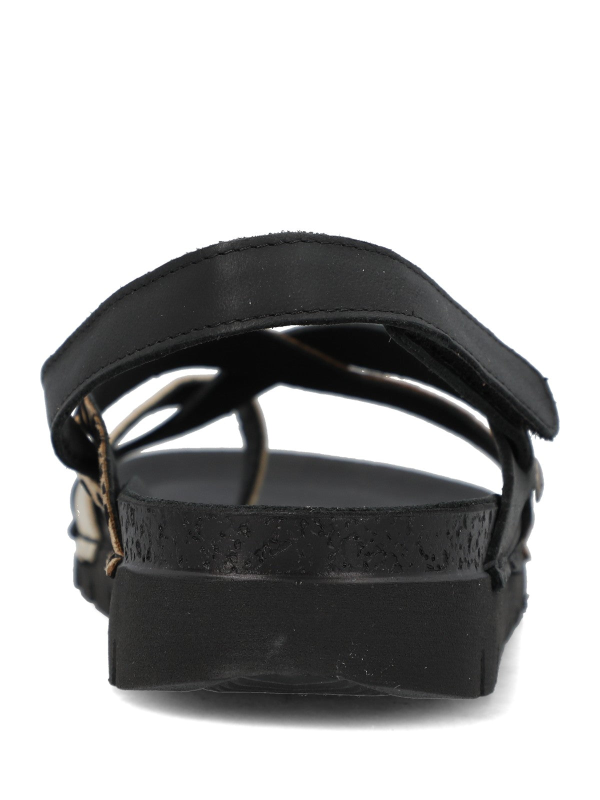 Sandalia Mujer Foria Cuero Negro