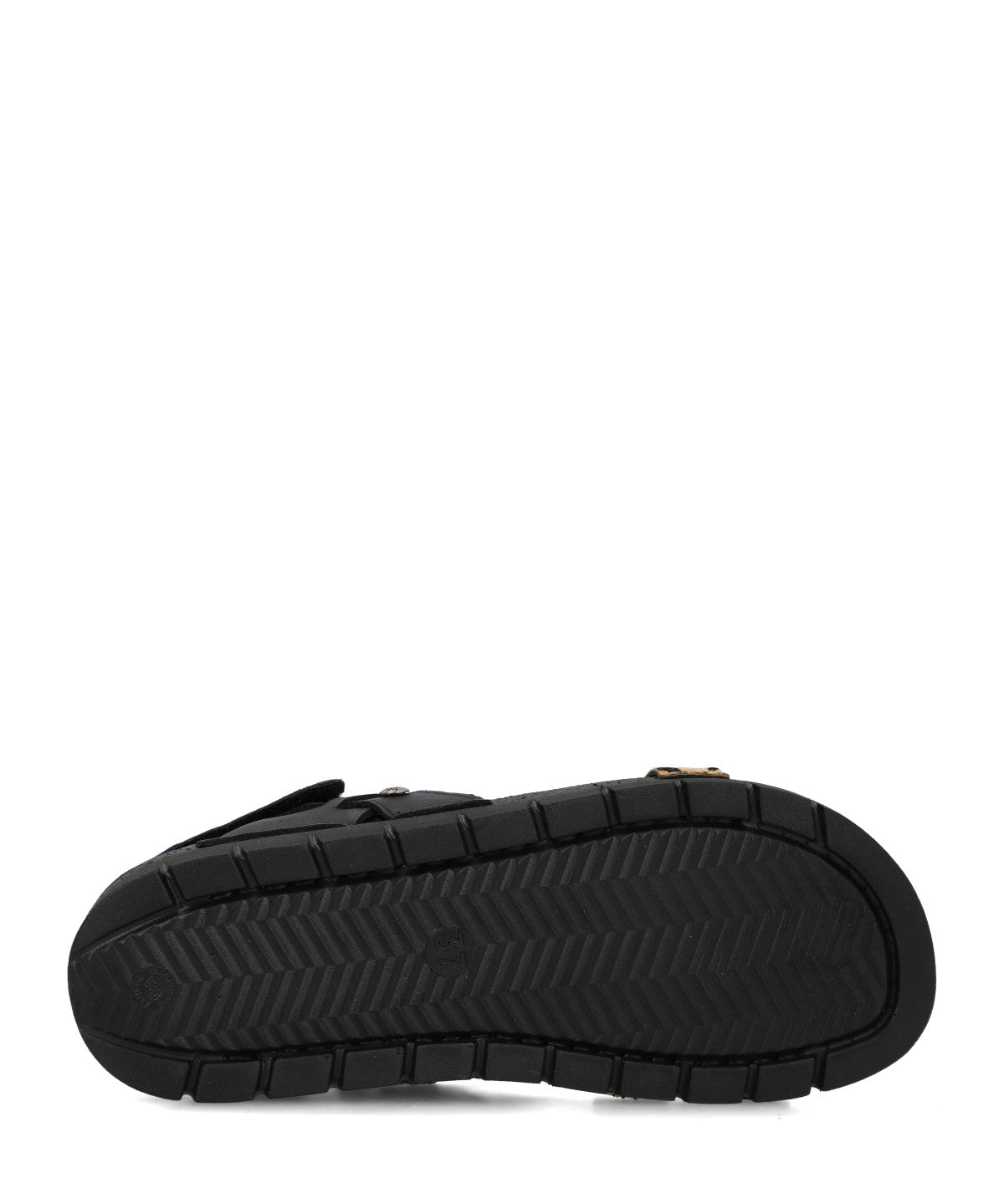 Sandalia Mujer Foria Cuero Negro