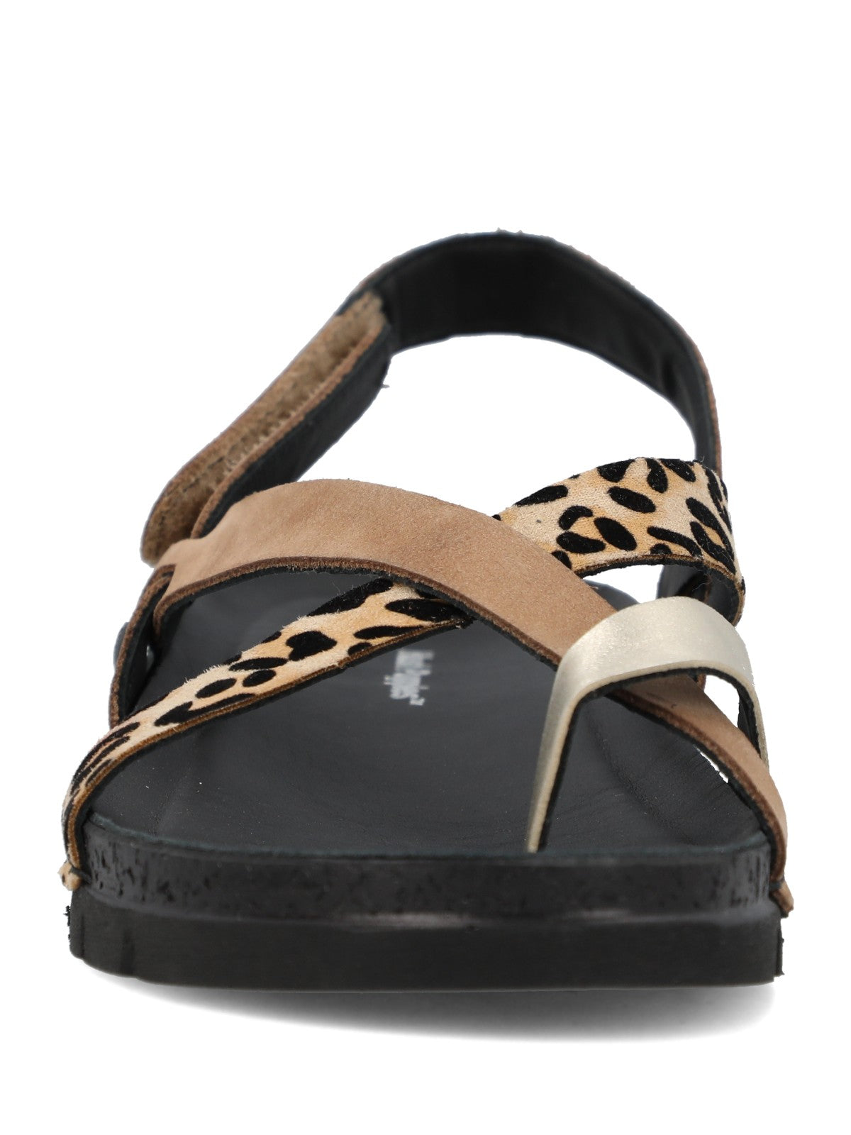 Sandalia Mujer Foria Cuero Negro