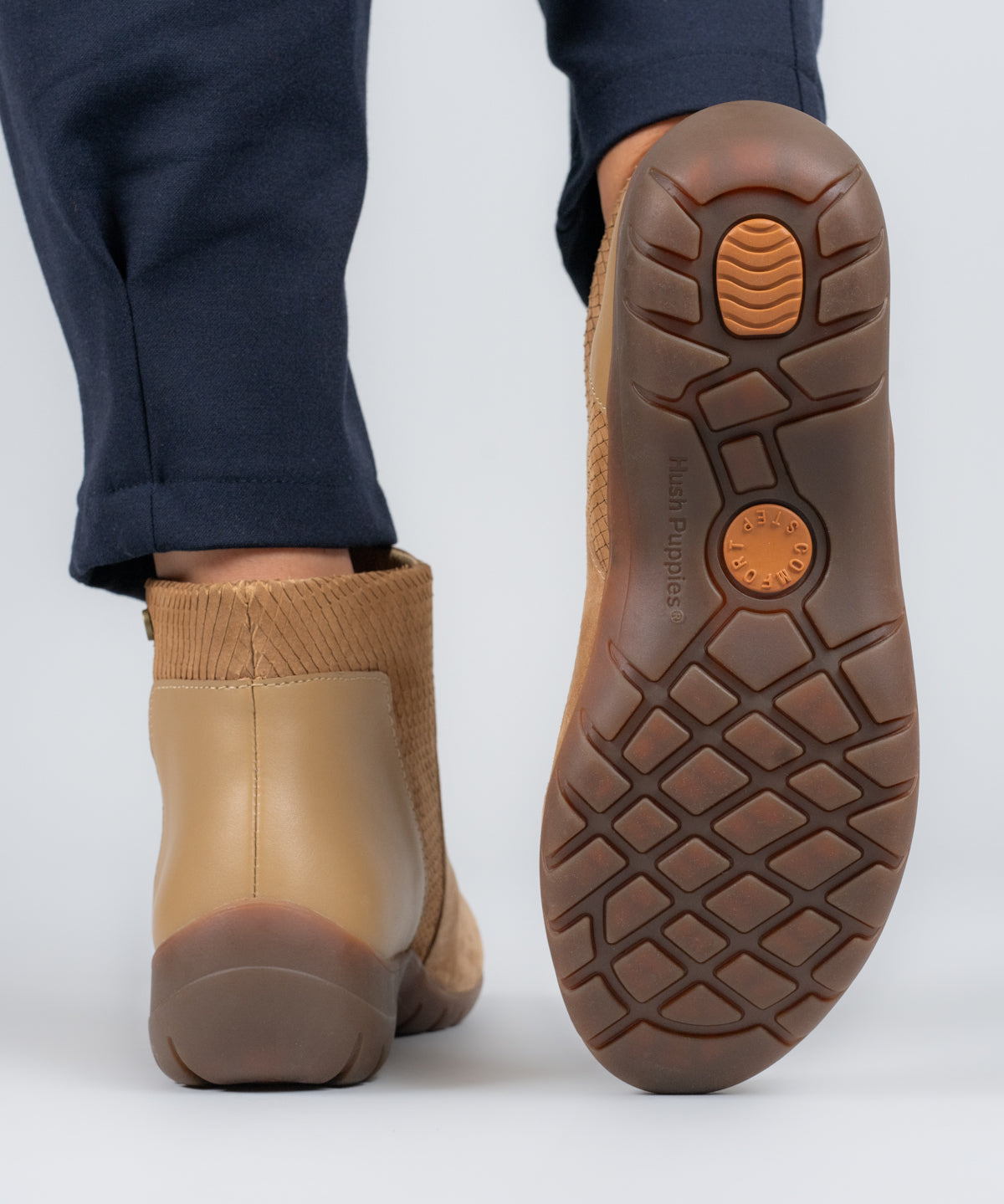 Botin Cuero Mujer Tanghui Café | Hush Puppies