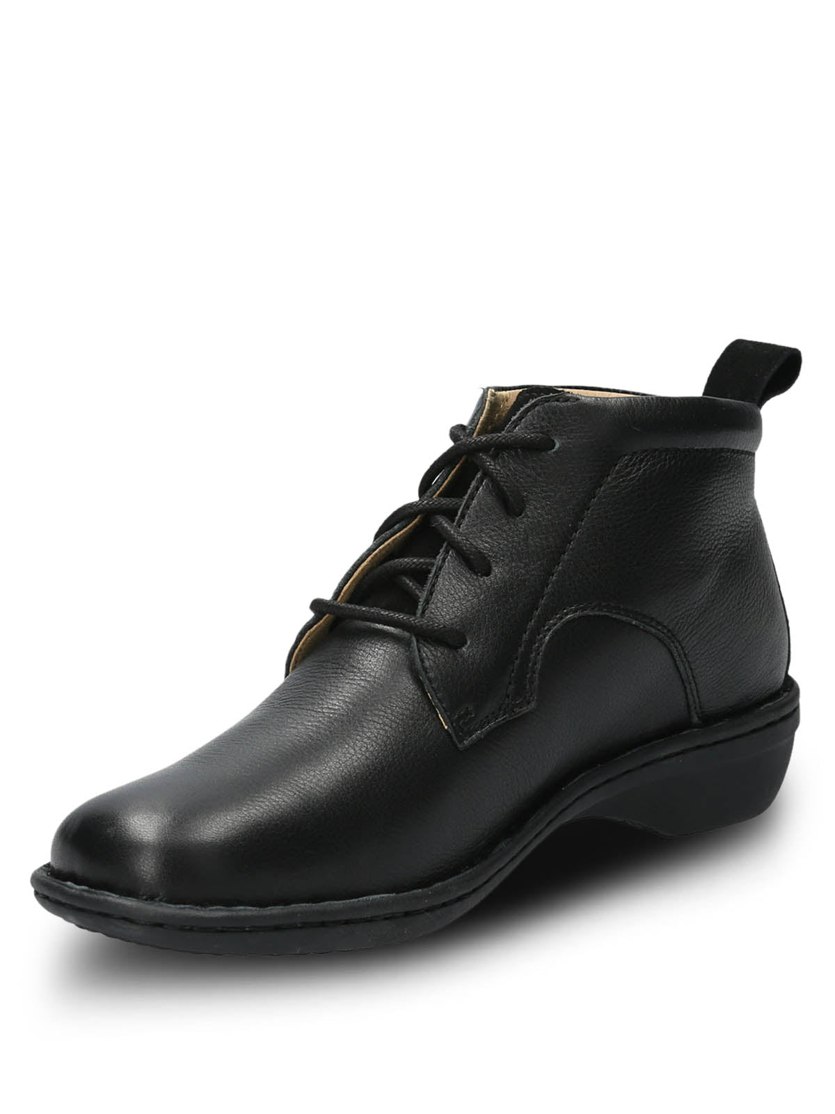 Botin Cuero Mujer Sajon Negro