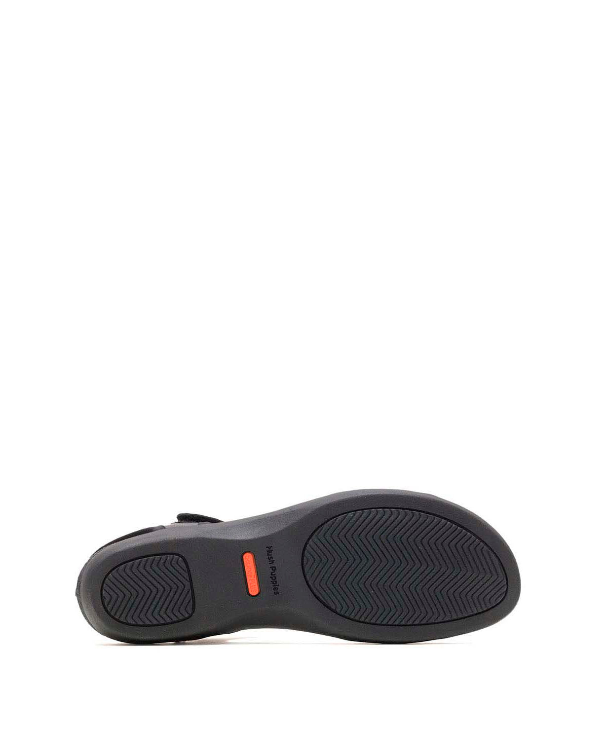 Sandalia Cuero Mujer Dorri Qtr Strap Negro | Hush Puppies