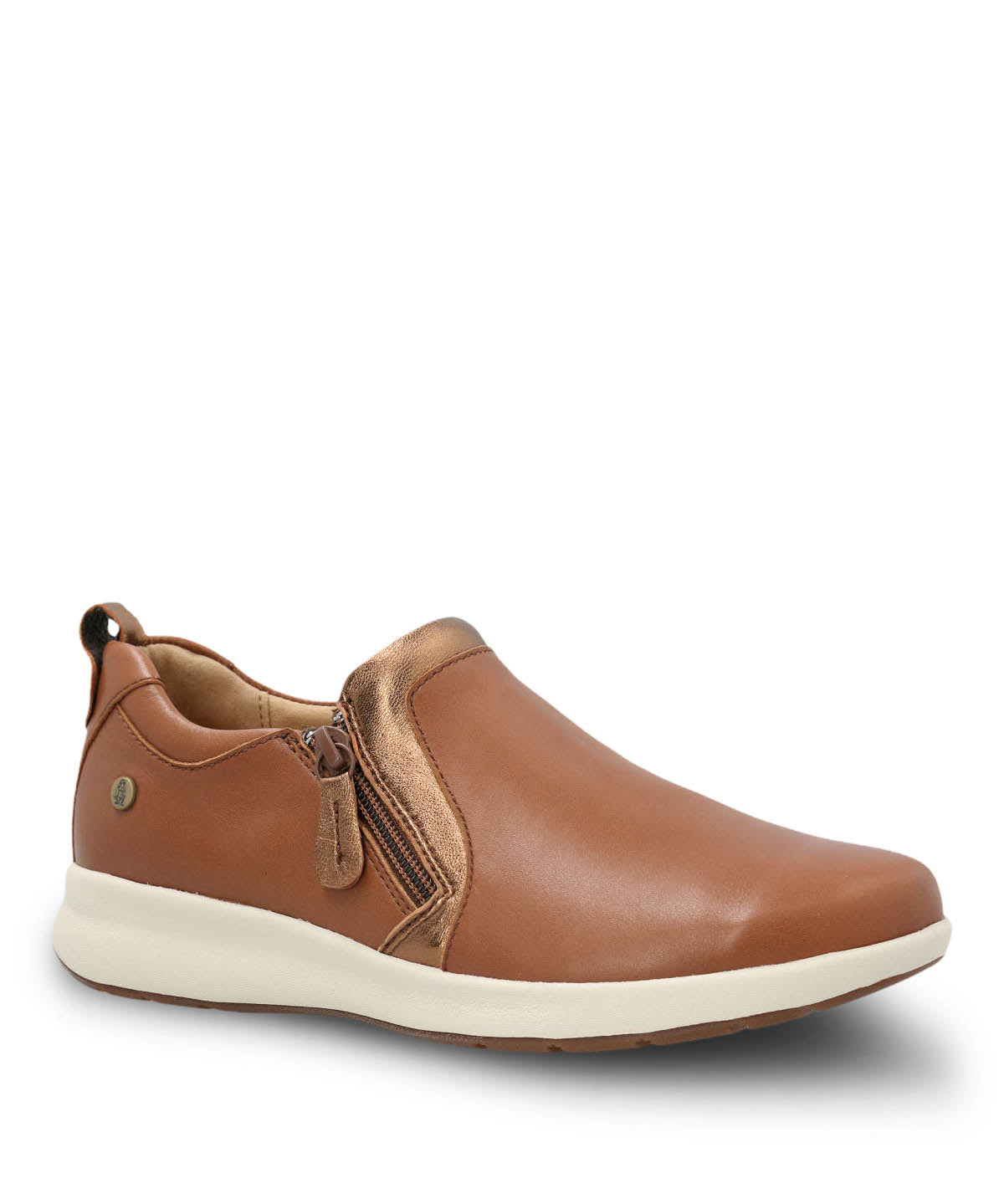 Zapato Cuero Mujer Spinal Slip On Café Hush Puppies