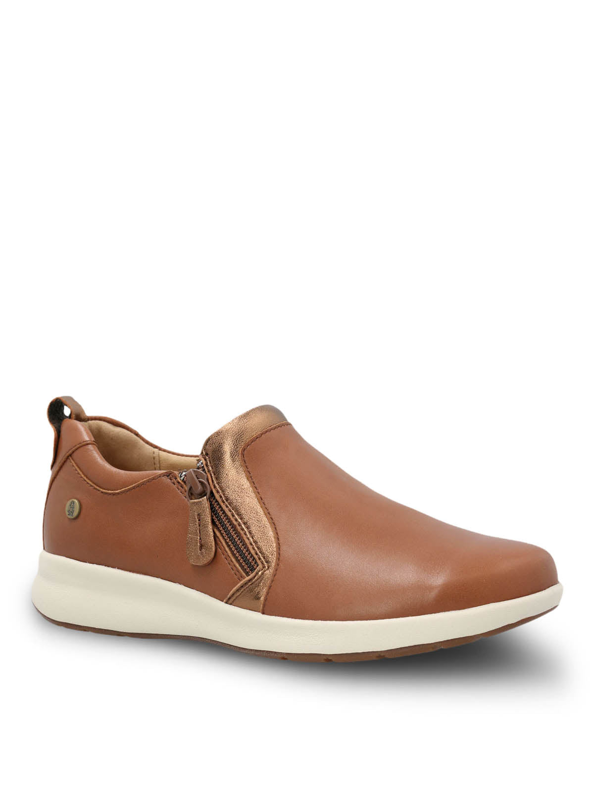 Zapato Cuero Mujer Spinal Slip On Café Hush Puppies