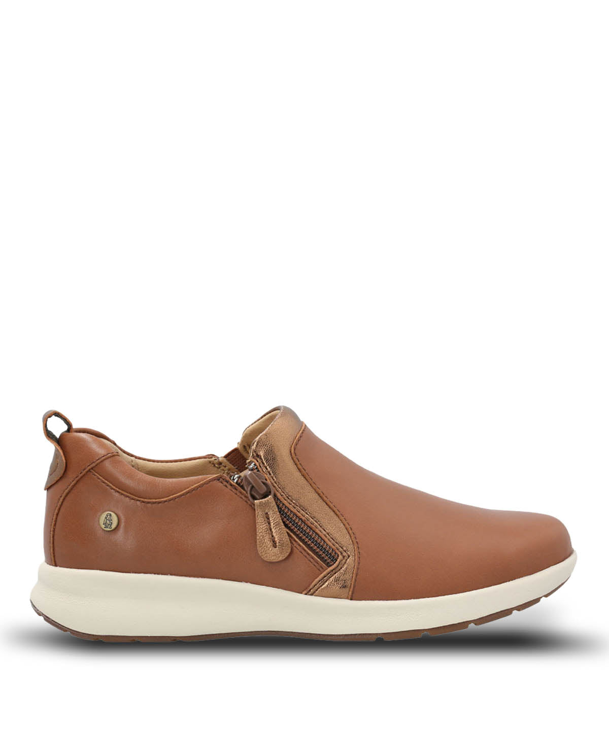 Zapato Cuero Mujer Spinal Slip On Café Hush Puppies
