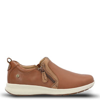Zapato Cuero Mujer Spinal Slip On Café Hush Puppies