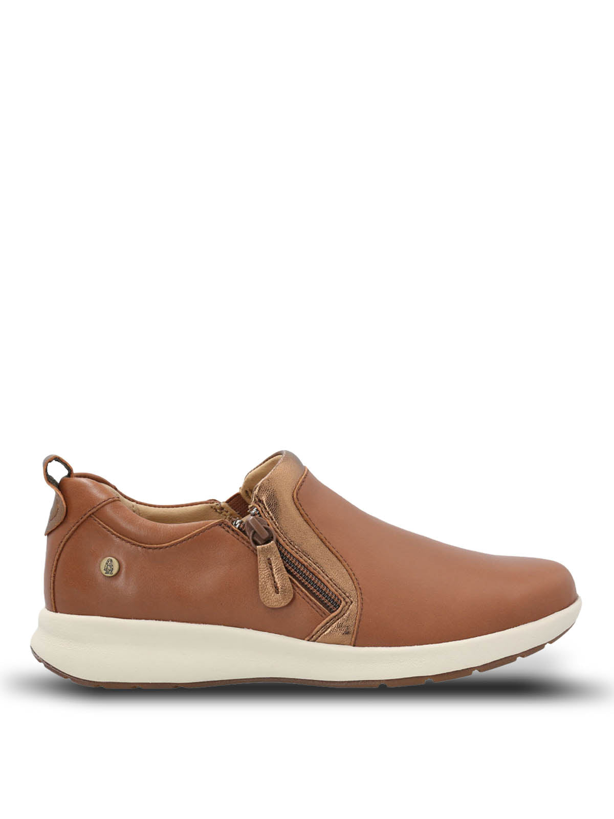 Zapato Cuero Mujer Spinal Slip On Café Hush Puppies