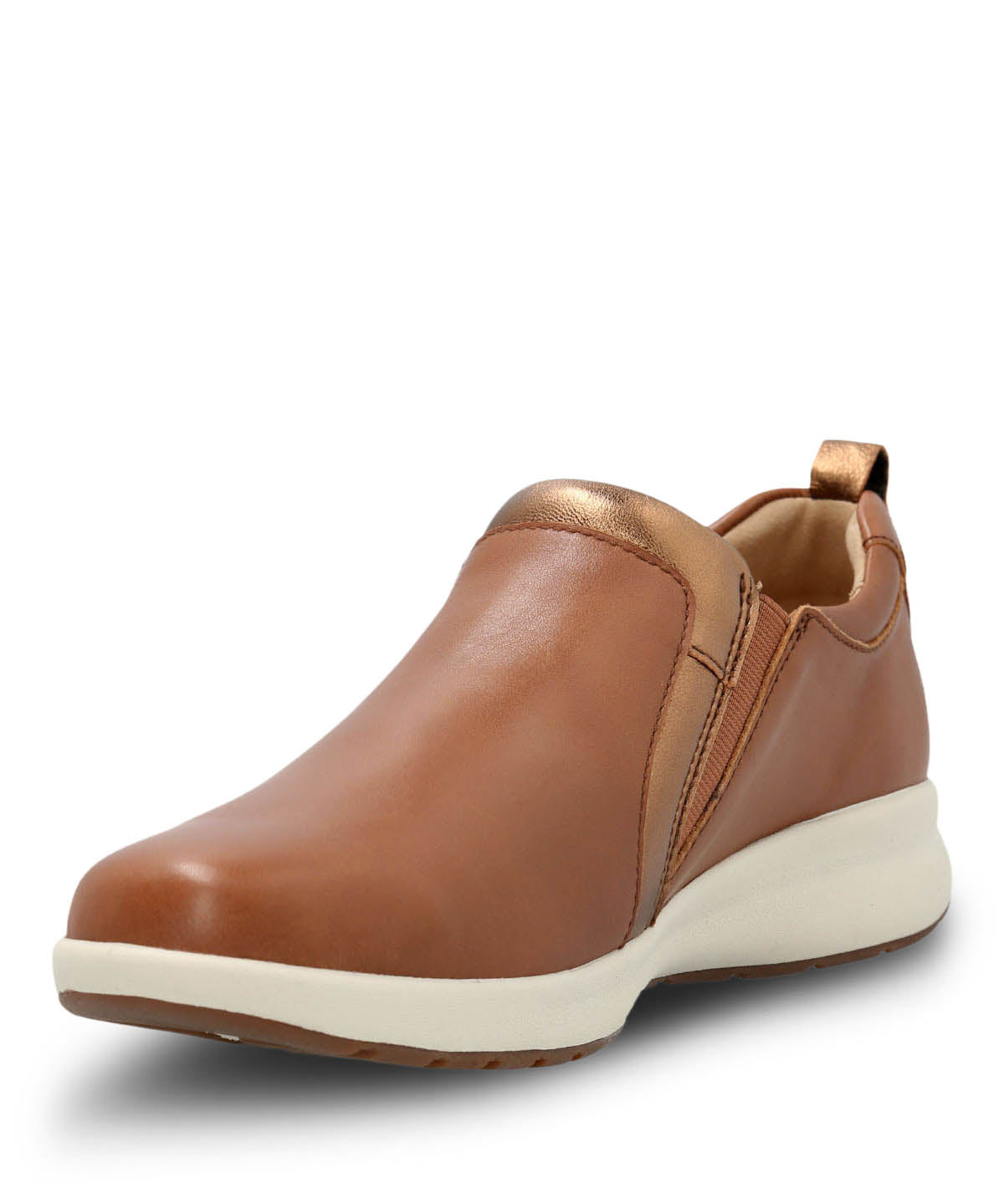 Zapato Cuero Mujer Spinal Slip On Café Hush Puppies