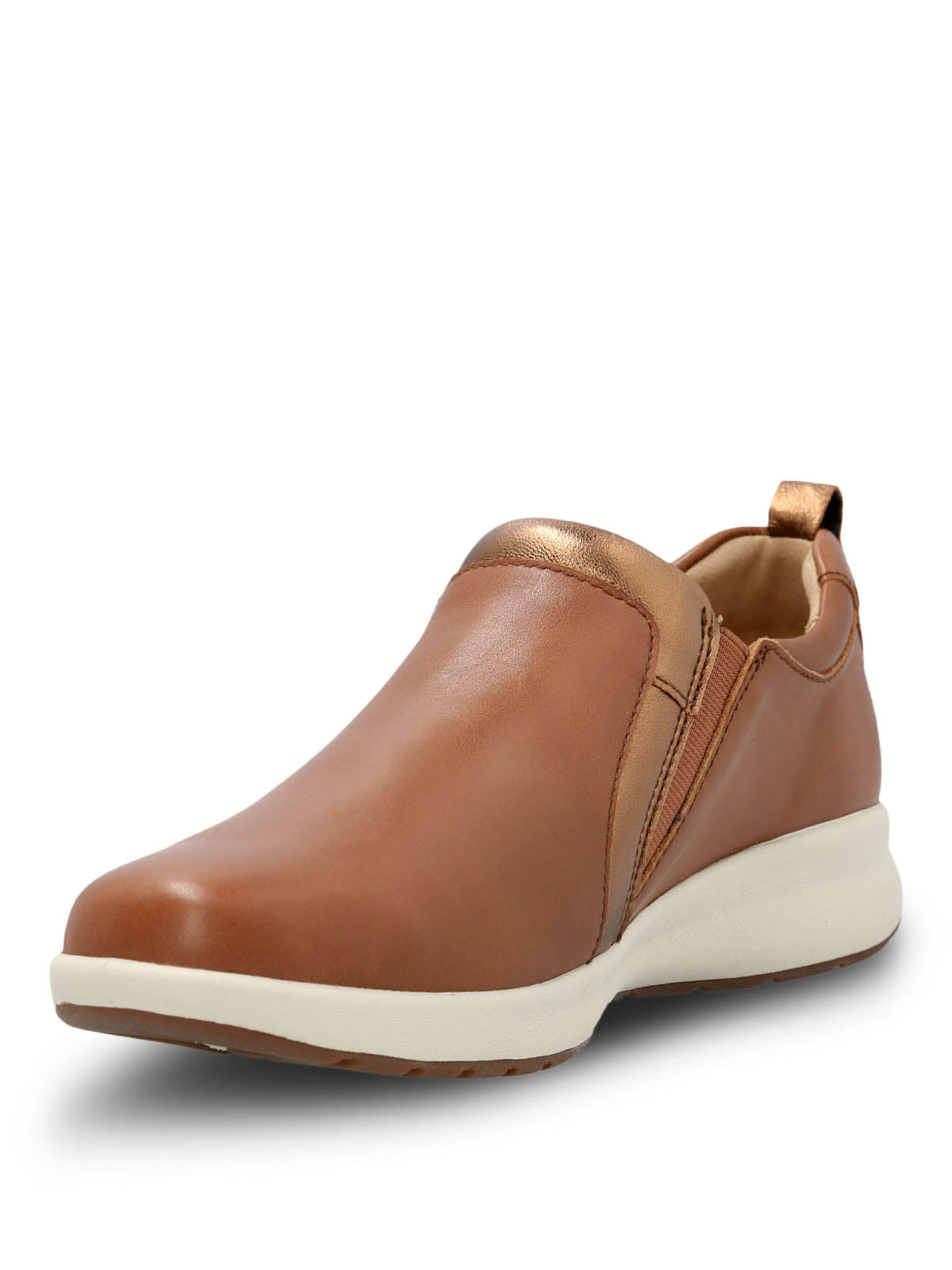 Zapato Cuero Mujer Spinal Slip On Café Hush Puppies