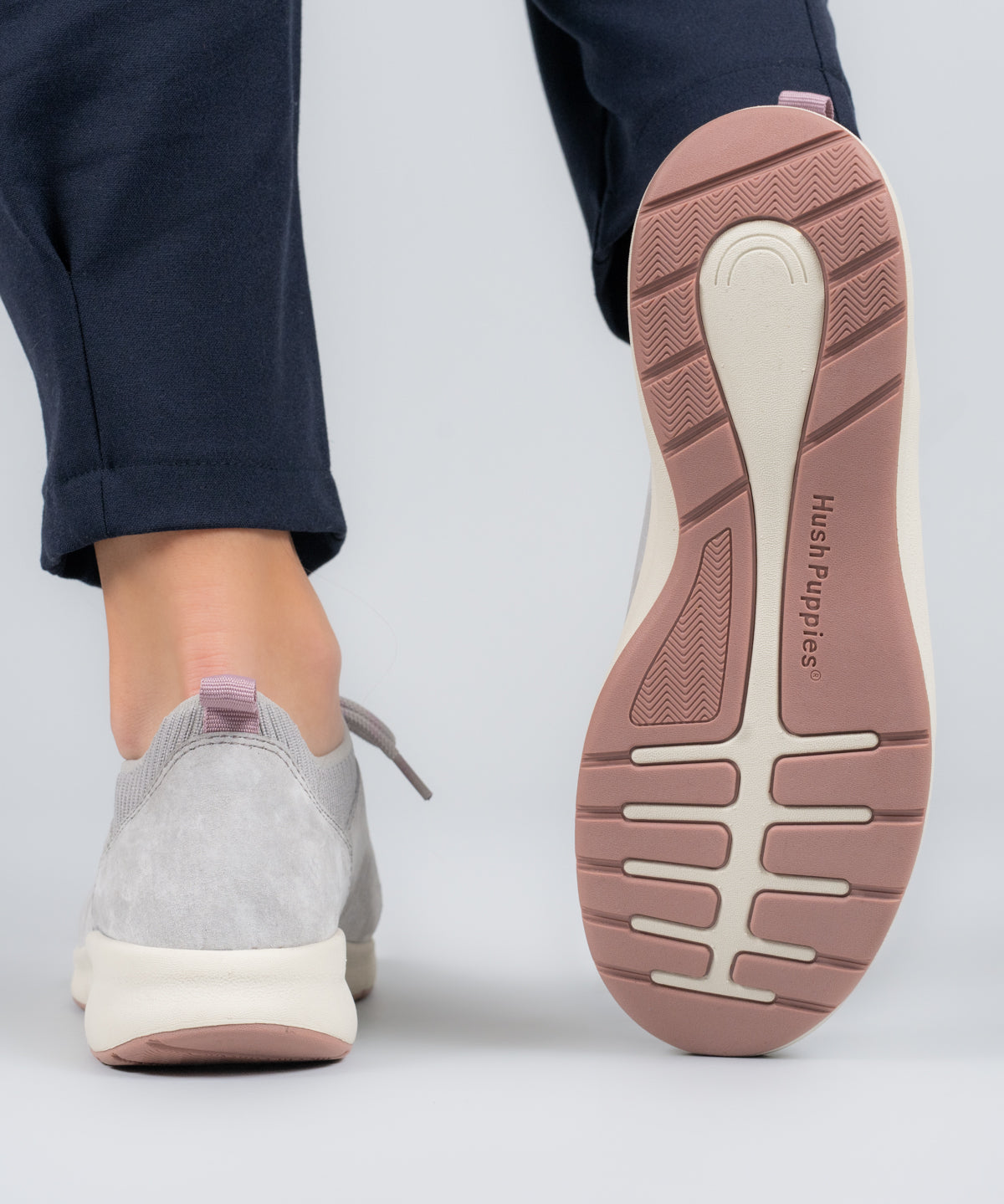 Zapatilla  Mujer Spinal Knit  Gris-Hush Puppies Chile