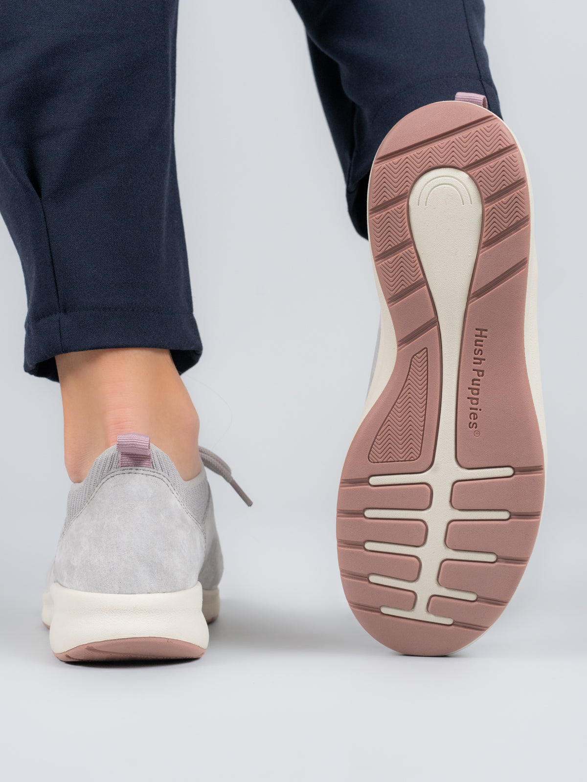 Zapatilla  Mujer Spinal Knit  Gris-Hush Puppies Chile