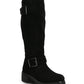 Bota Cuero Mujer Ester Negro