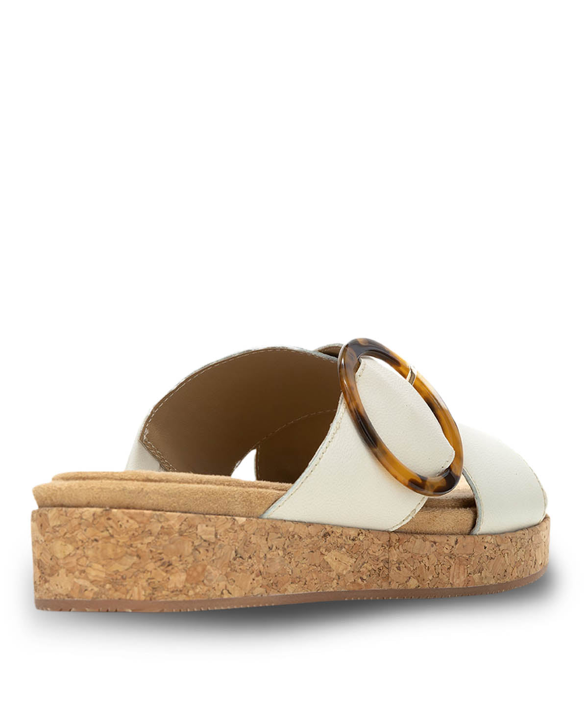 Sandalia Mujer June Buckle Slide Beige