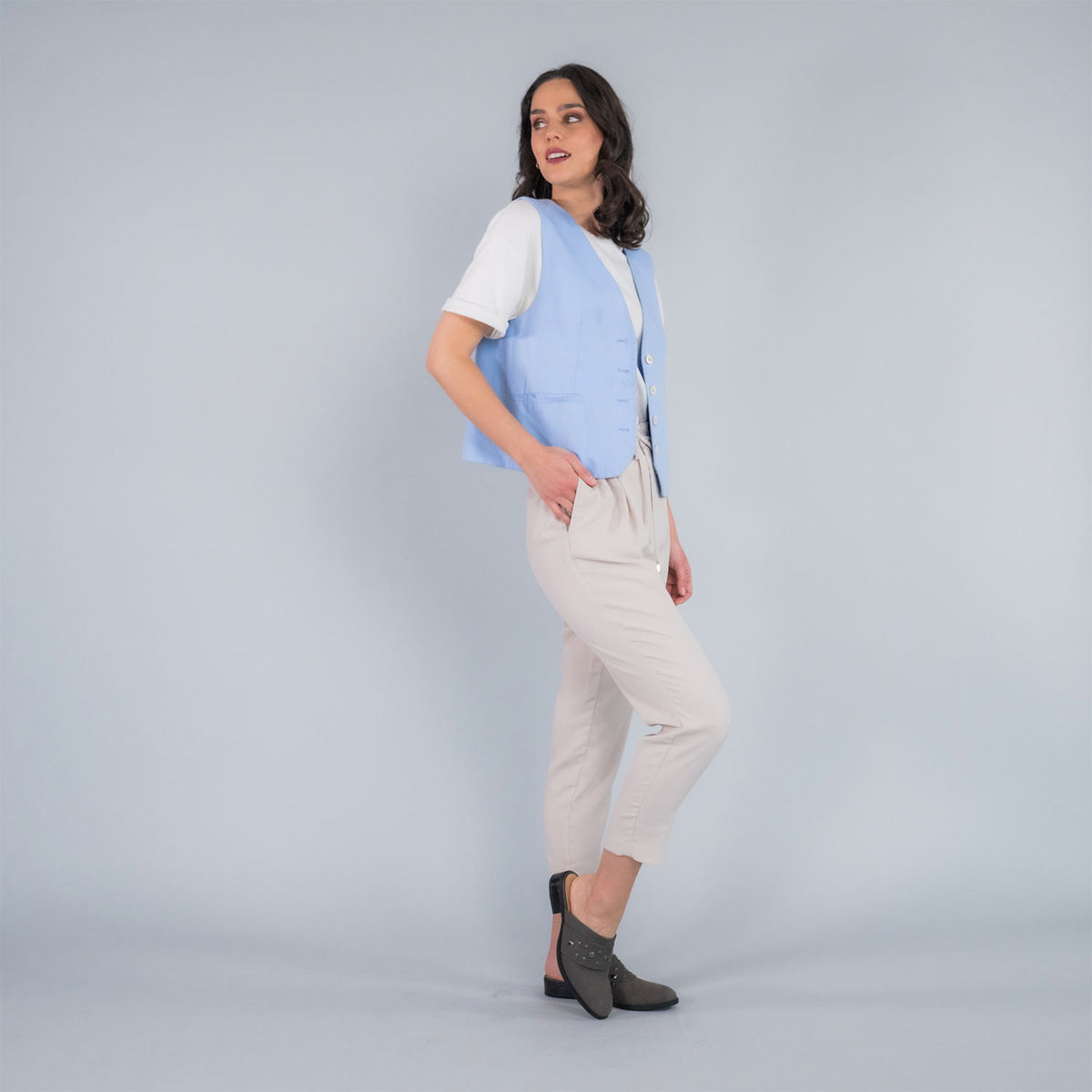 Zapato Mujer Lancaster Gris Oscuro