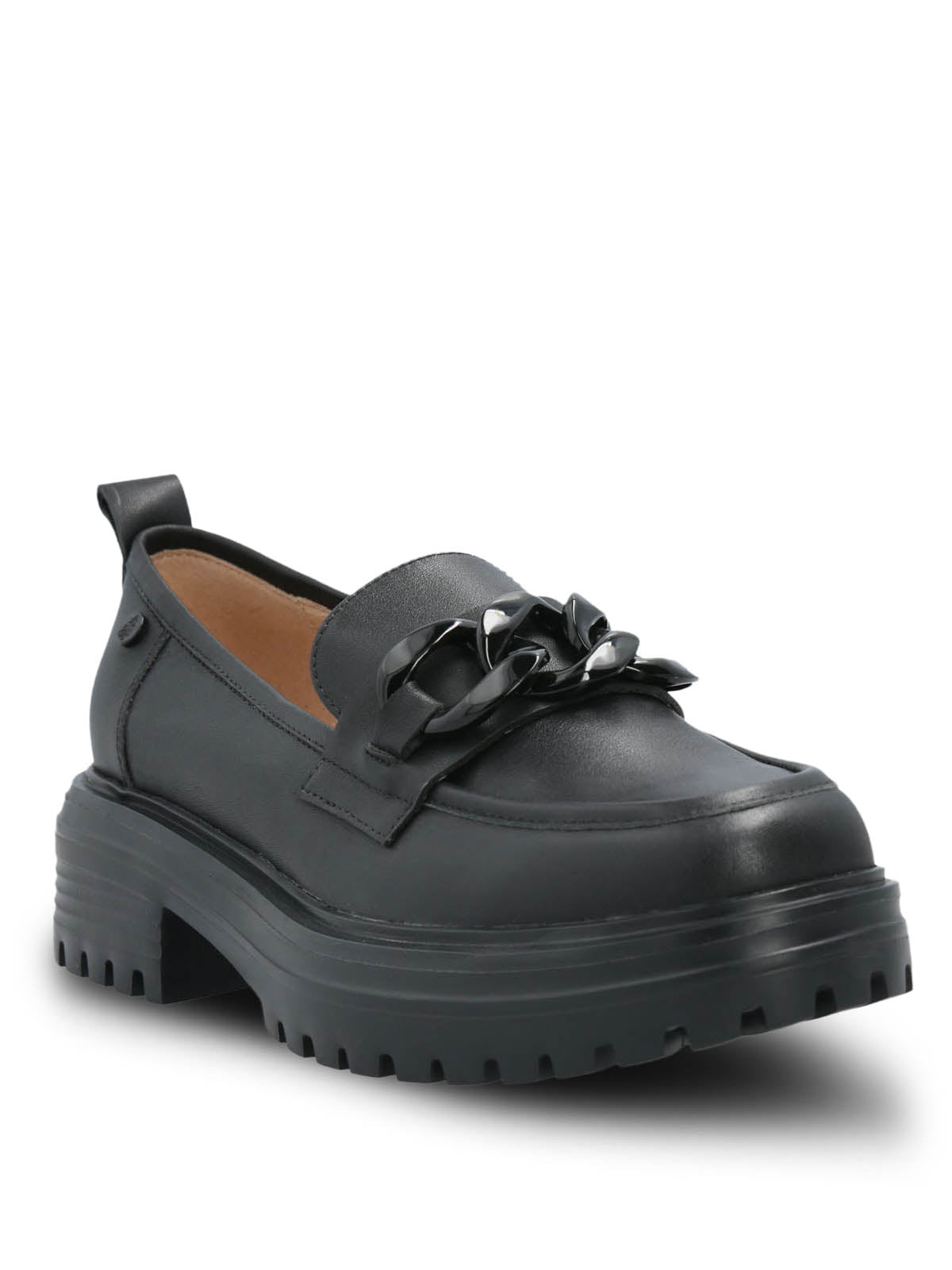Mocasin Cuero Mujer Leboni Negro Hush Puppies | Hush Puppies